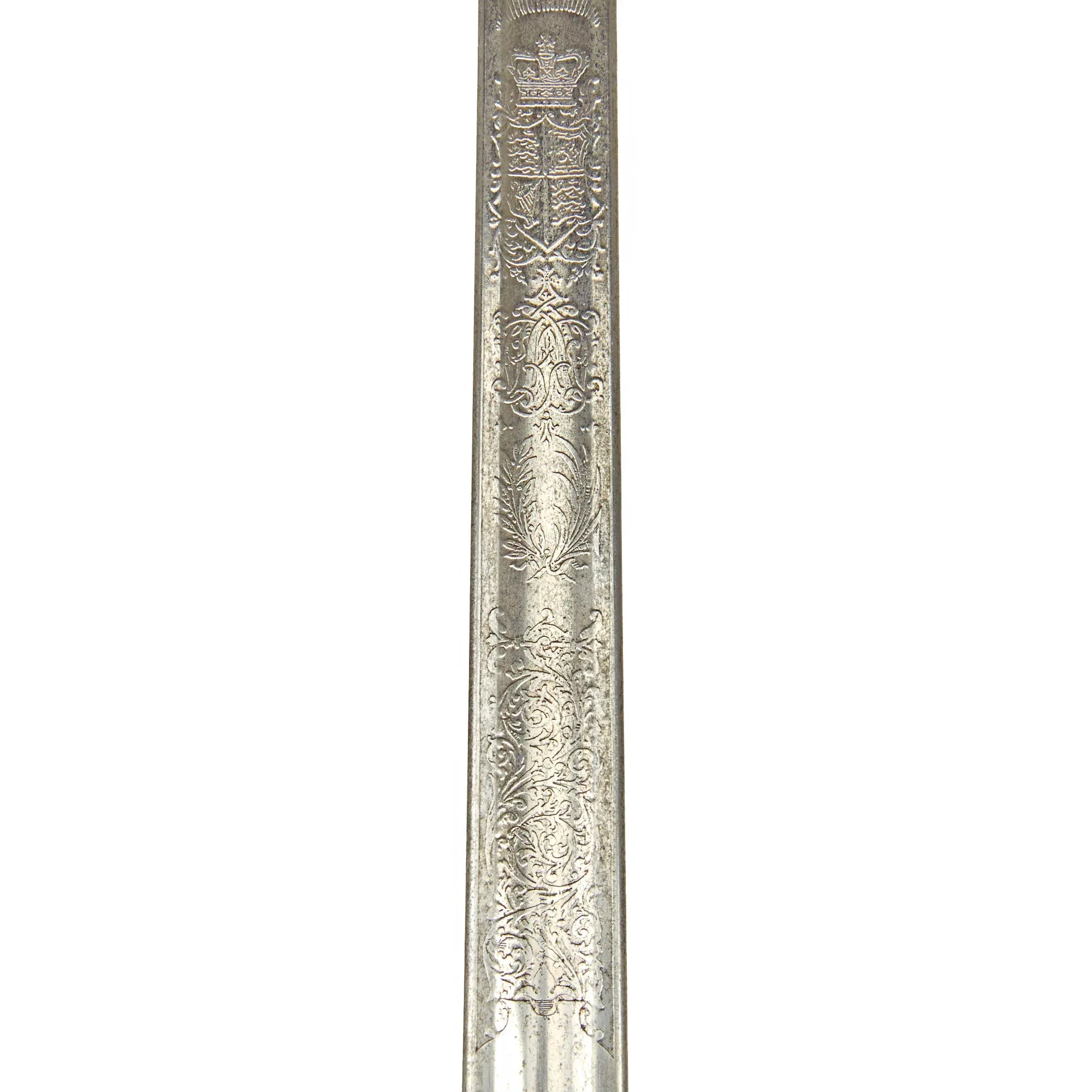 Original British Victorian P-1845 Numbered Infantry Regiment Nickel Plated Officer's Dress Sword with Steel Scabbard by Wilkinson For Lt. Col. Alan Paley, 3rd Rifle Brigade - With Research