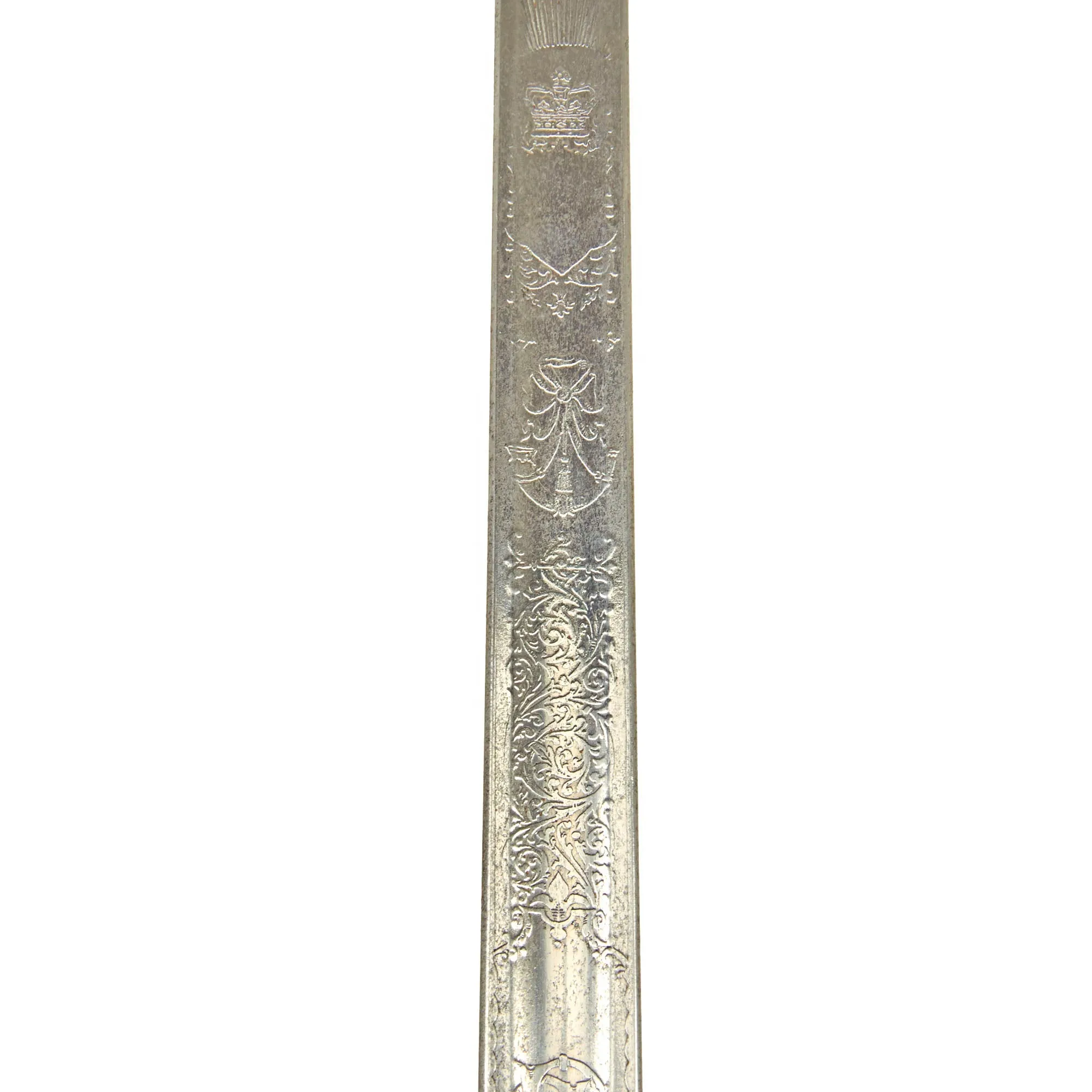 Original British Victorian P-1845 Numbered Infantry Regiment Nickel Plated Officer's Dress Sword with Steel Scabbard by Wilkinson For Lt. Col. Alan Paley, 3rd Rifle Brigade - With Research