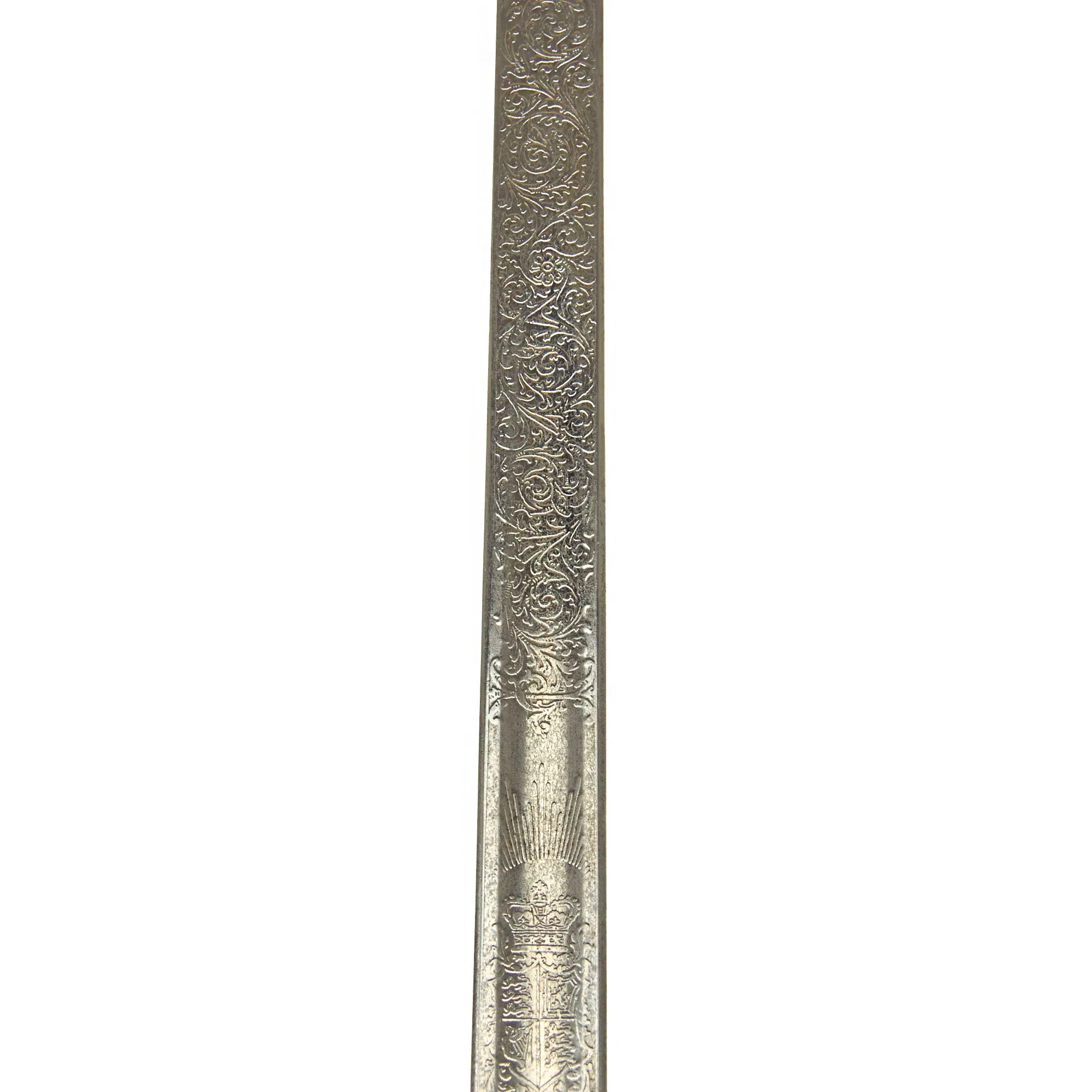 Original British Victorian P-1845 Numbered Infantry Regiment Nickel Plated Officer's Dress Sword with Steel Scabbard by Wilkinson For Lt. Col. Alan Paley, 3rd Rifle Brigade - With Research