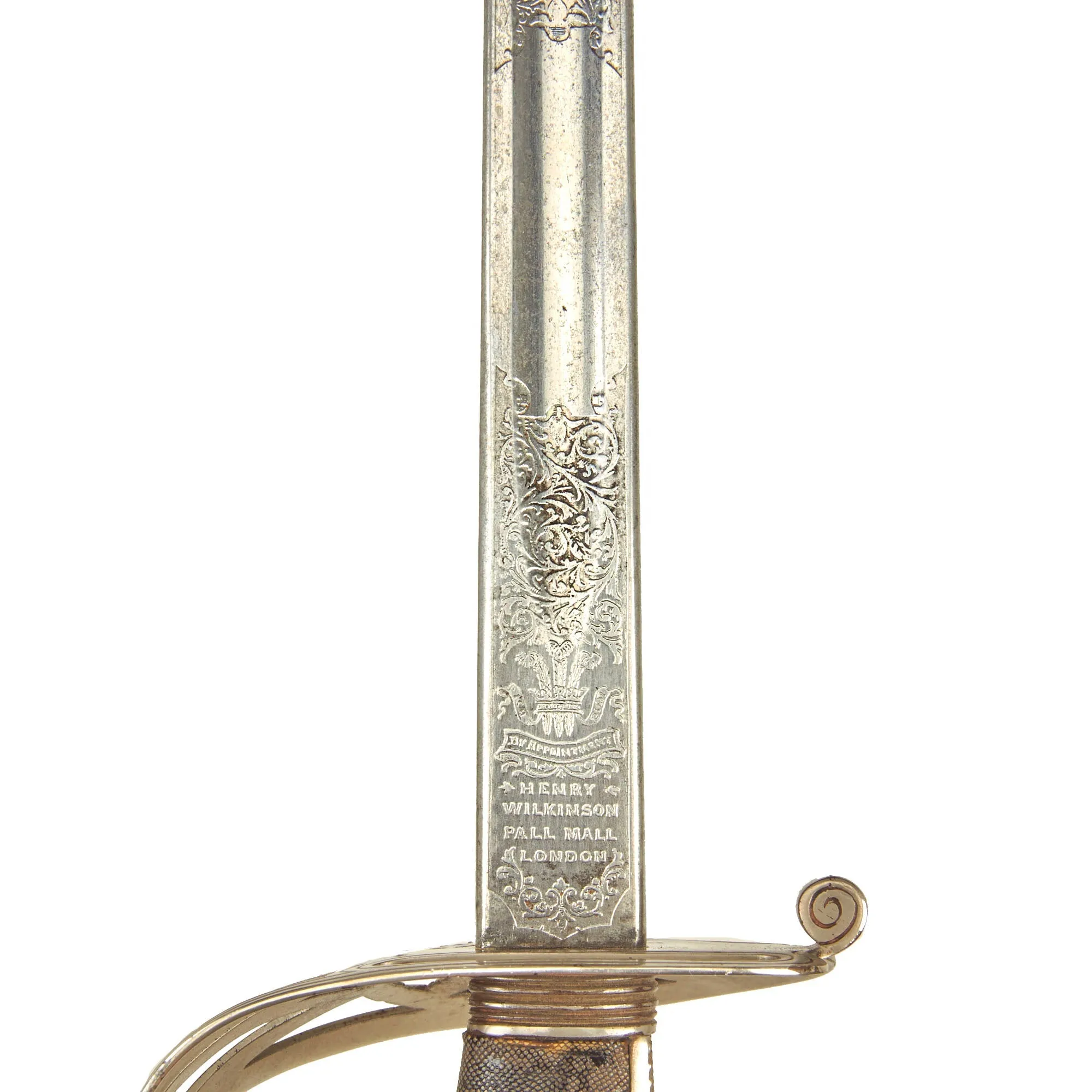 Original British Victorian P-1845 Numbered Infantry Regiment Nickel Plated Officer's Dress Sword with Steel Scabbard by Wilkinson For Lt. Col. Alan Paley, 3rd Rifle Brigade - With Research