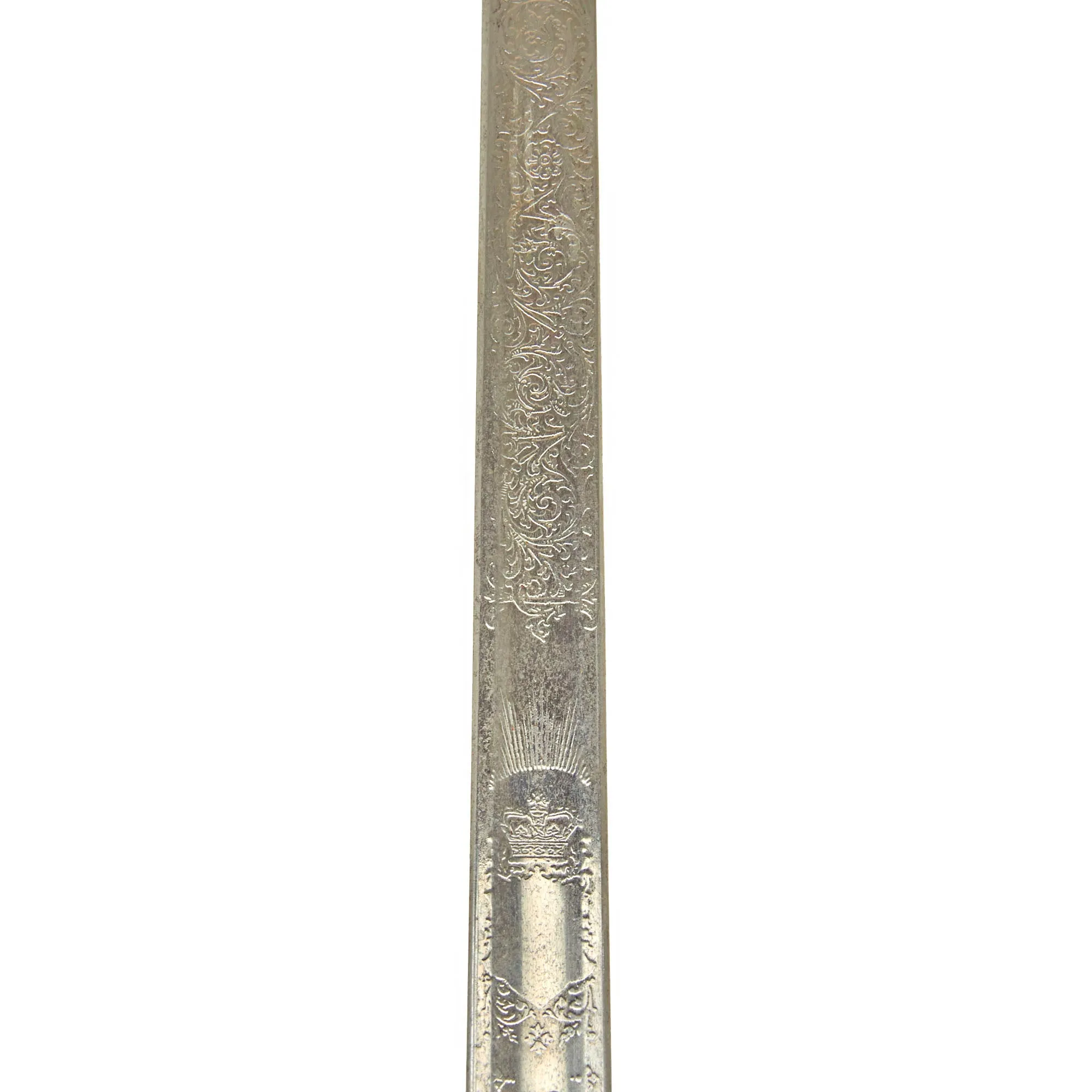 Original British Victorian P-1845 Numbered Infantry Regiment Nickel Plated Officer's Dress Sword with Steel Scabbard by Wilkinson For Lt. Col. Alan Paley, 3rd Rifle Brigade - With Research