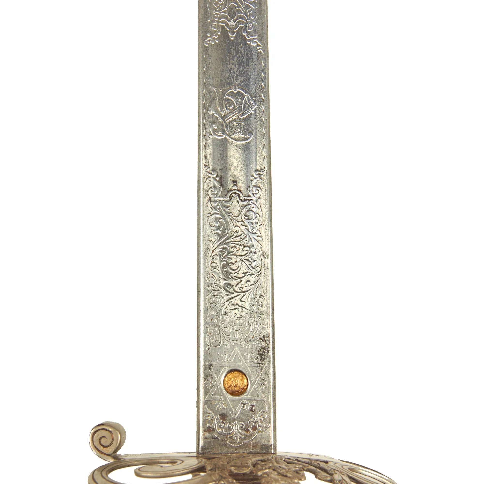 Original British Victorian P-1845 Numbered Infantry Regiment Nickel Plated Officer's Dress Sword with Steel Scabbard by Wilkinson For Lt. Col. Alan Paley, 3rd Rifle Brigade - With Research