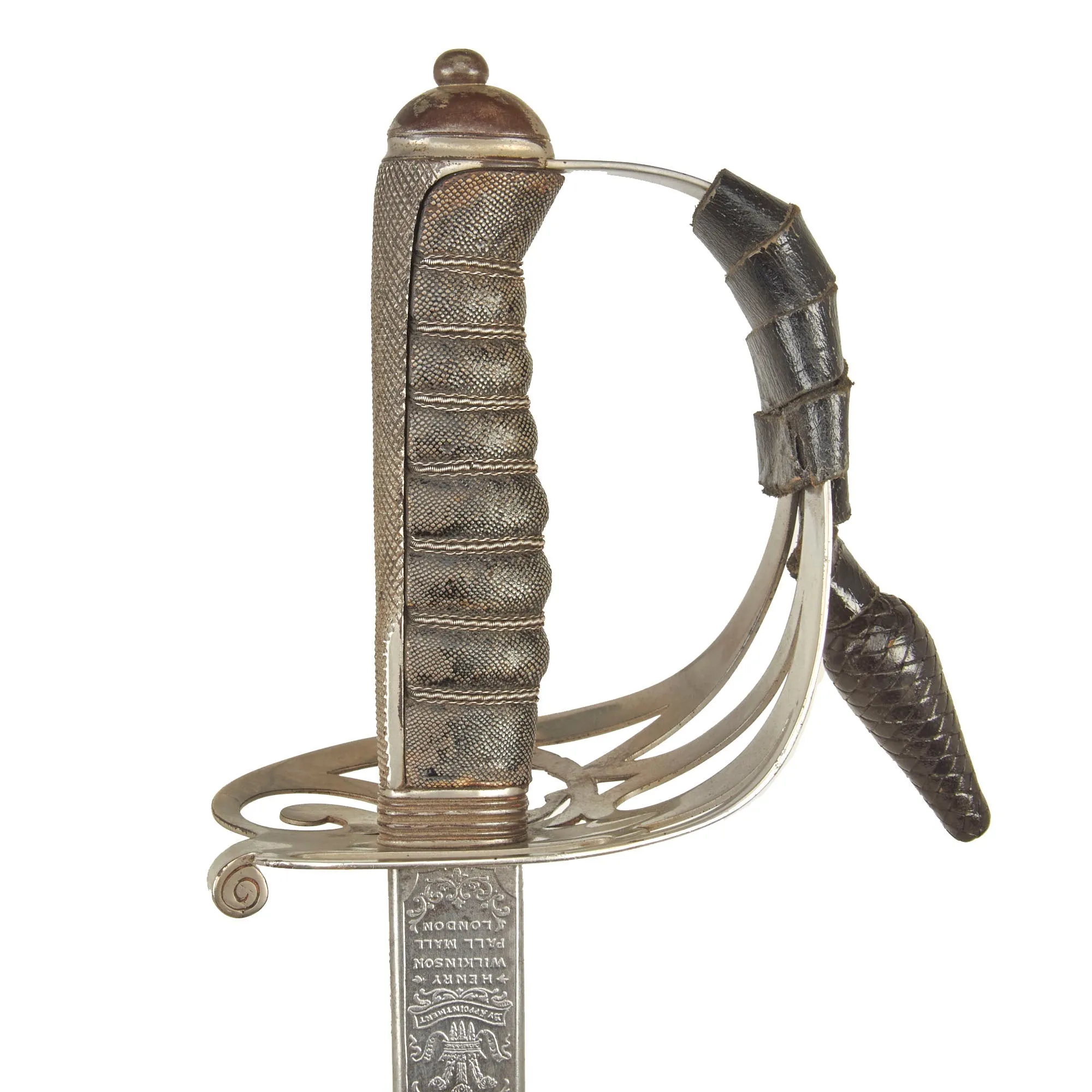 Original British Victorian P-1845 Numbered Infantry Regiment Nickel Plated Officer's Dress Sword with Steel Scabbard by Wilkinson For Lt. Col. Alan Paley, 3rd Rifle Brigade - With Research