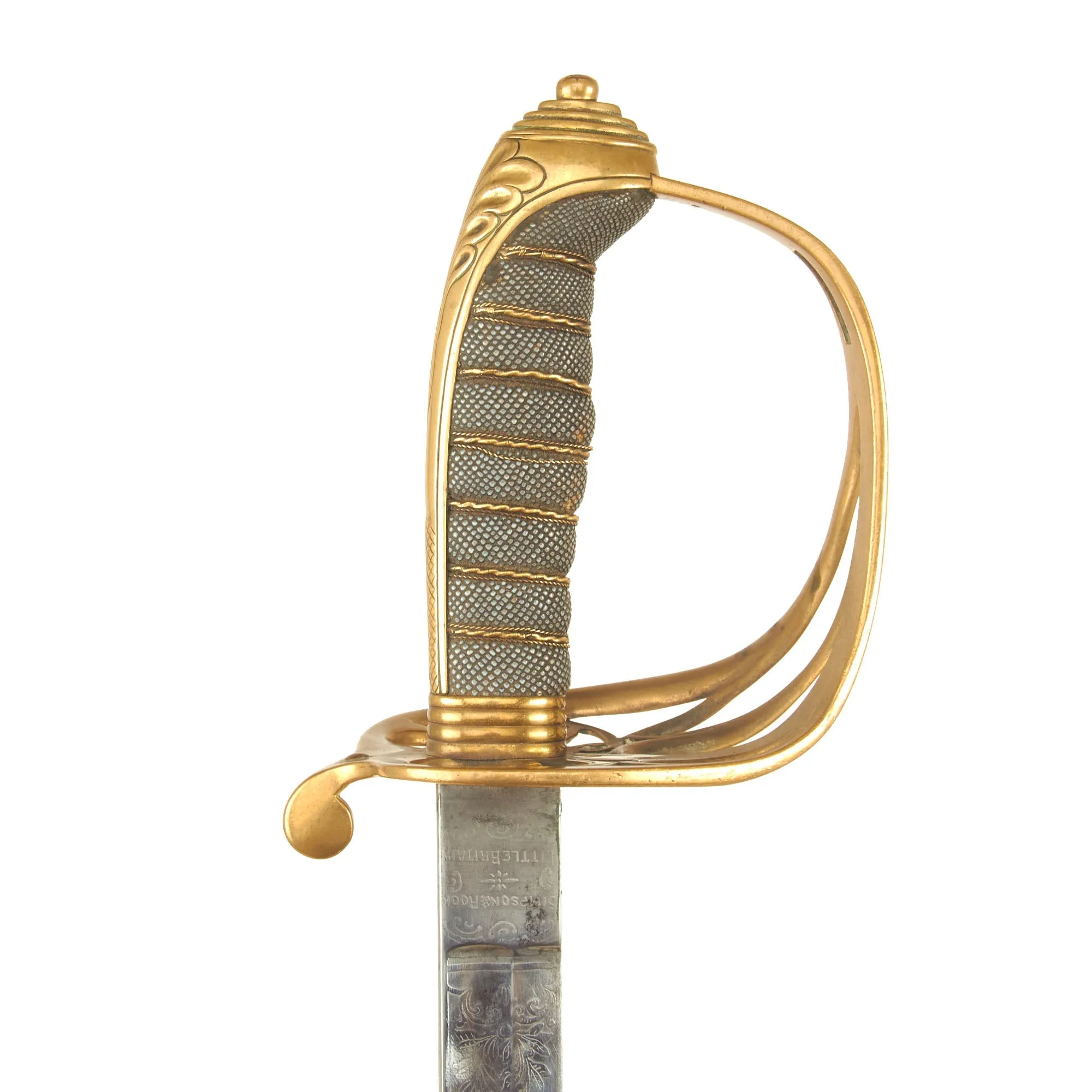 Original British Victorian P-1845 Officer's Dress Sword by Simpson & Rook with Steel Scabbard c.1870 - VR Marked With Owner’s Initials