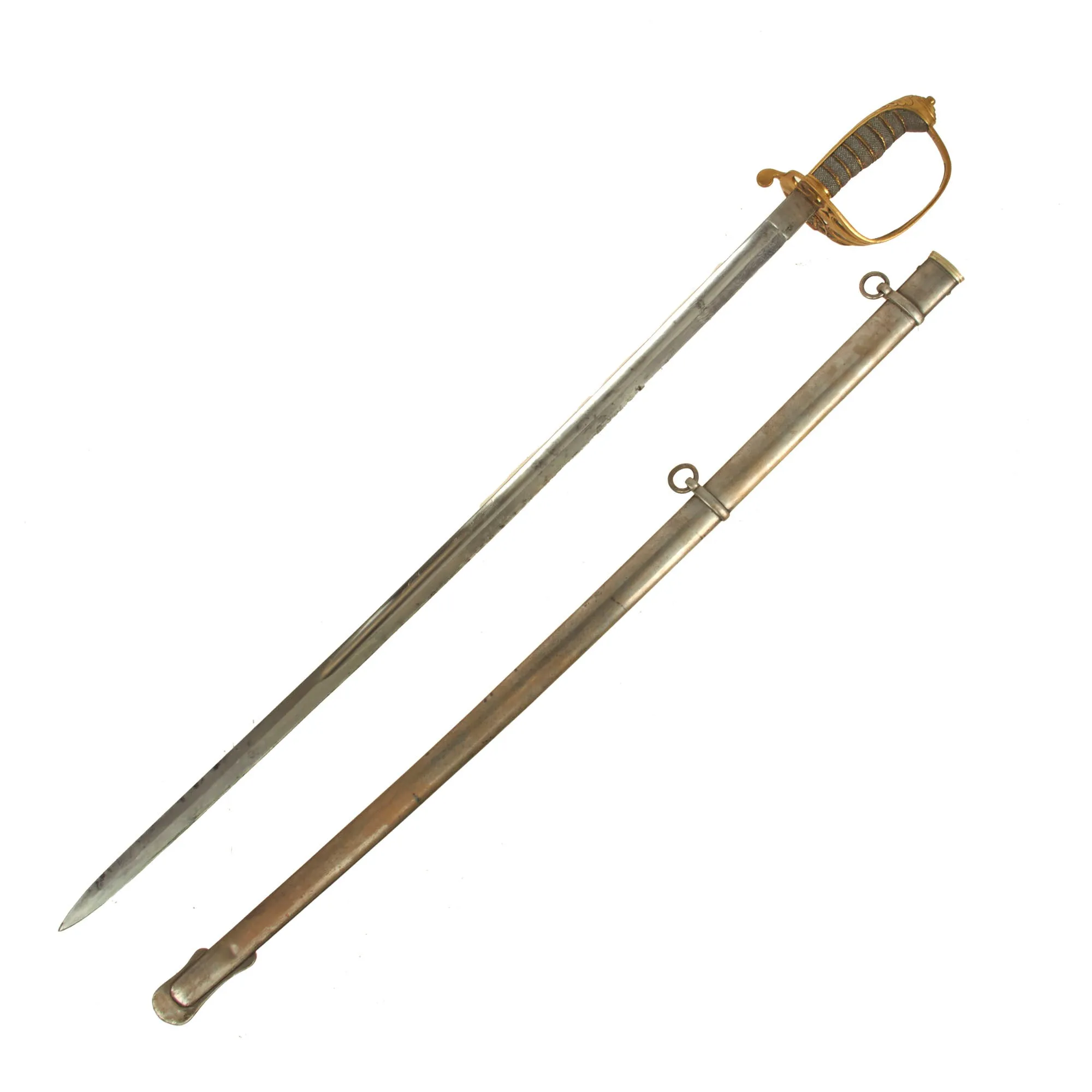 Original British Victorian P-1845 Officer's Dress Sword by Simpson & Rook with Steel Scabbard c.1870 - VR Marked With Owner’s Initials