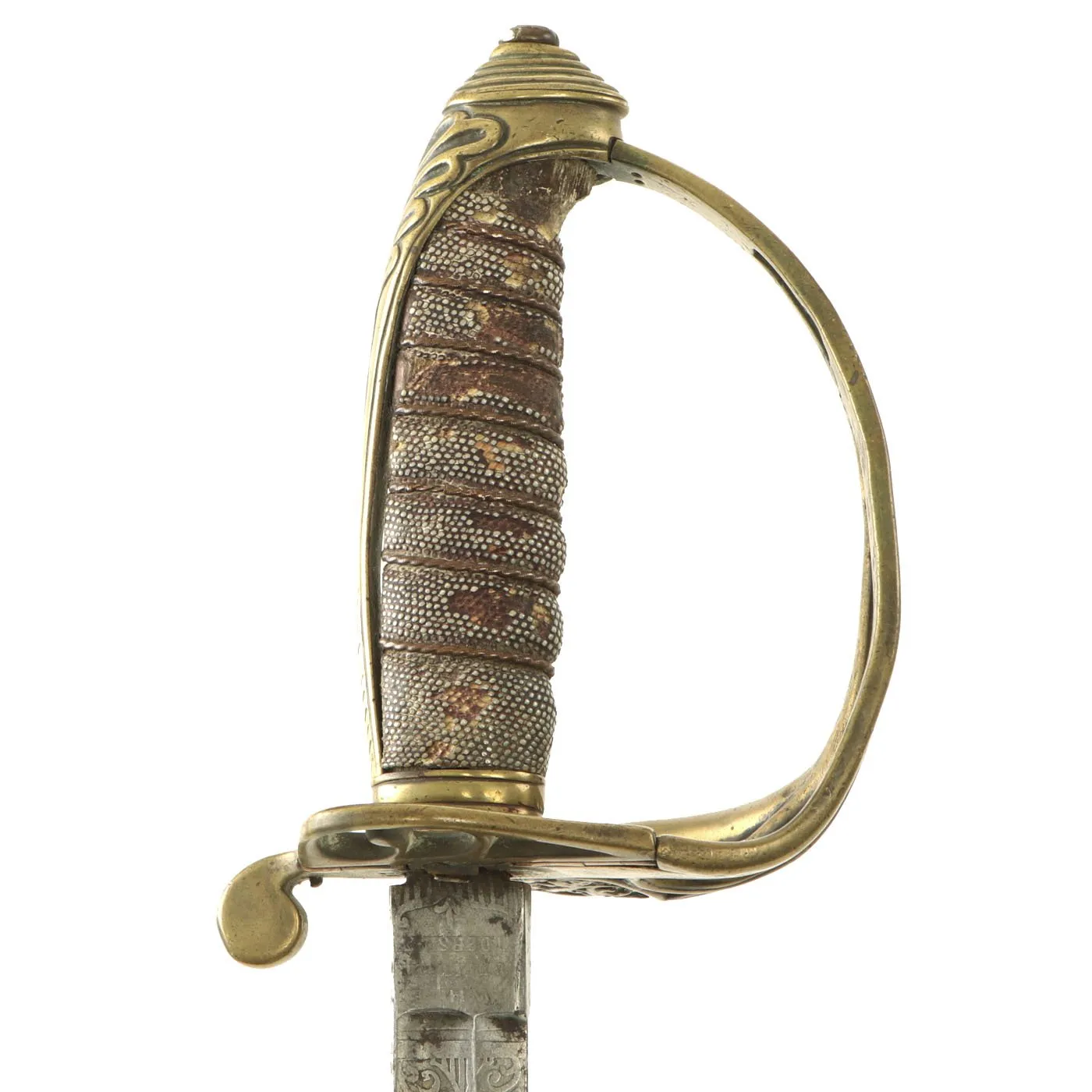 Original British Victorian P-1845 Officer's Dress Sword by T. White with Steel Scabbard c.1870 - VR Marked