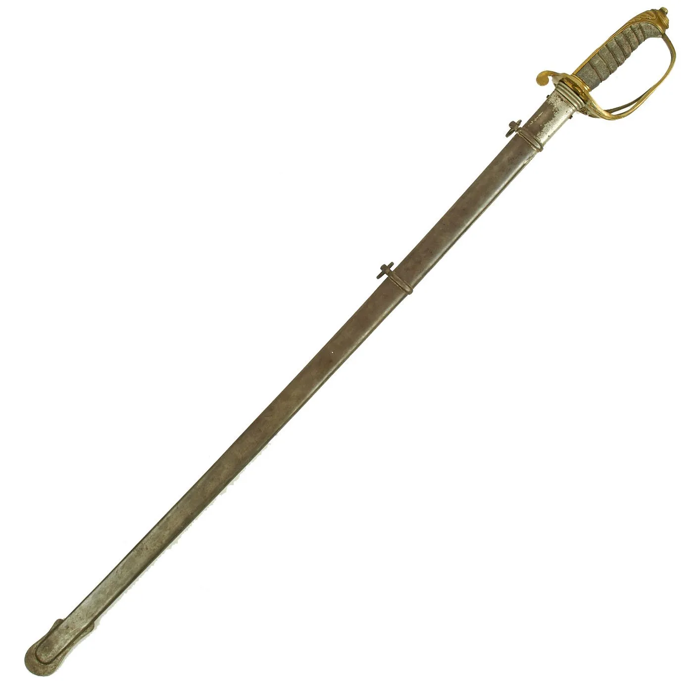 Original British Victorian P-1845 Officer's Sword by Gardiner with Steel Scabbard