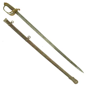 Original British Victorian P-1845 Officer's Sword by Gardiner with Steel Scabbard