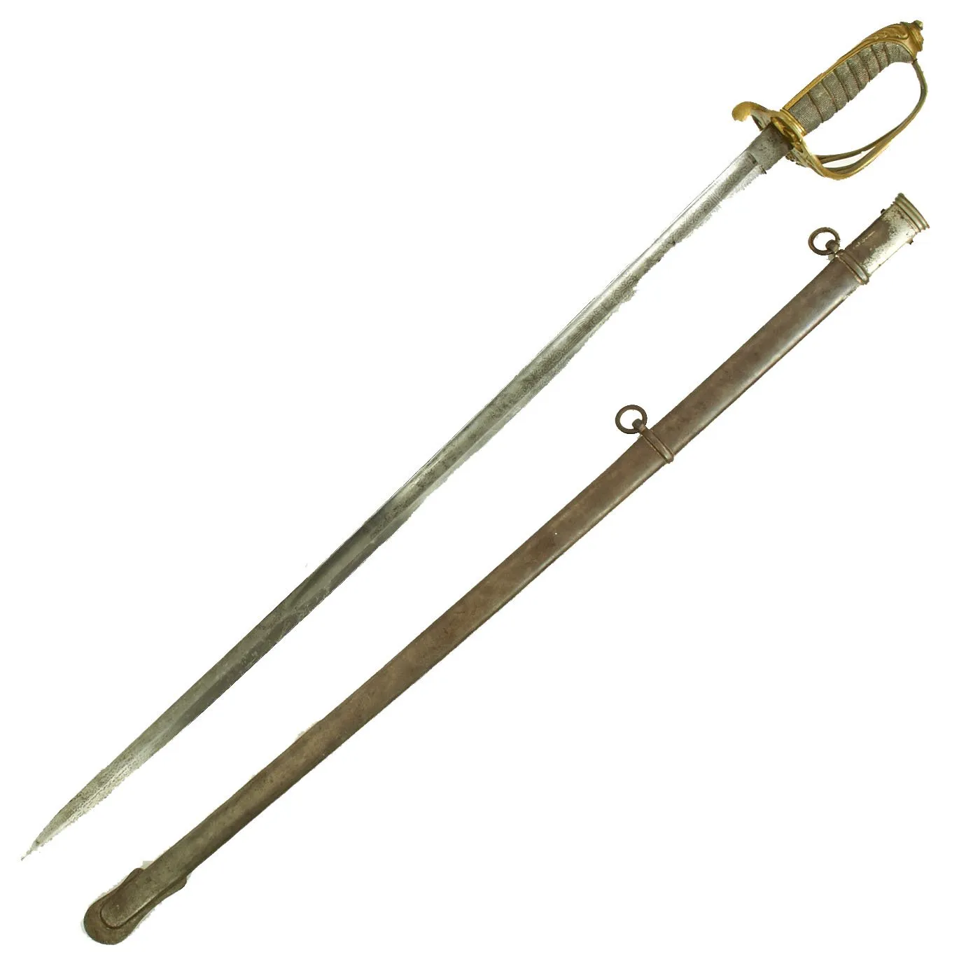 Original British Victorian P-1845 Officer's Sword by Gardiner with Steel Scabbard