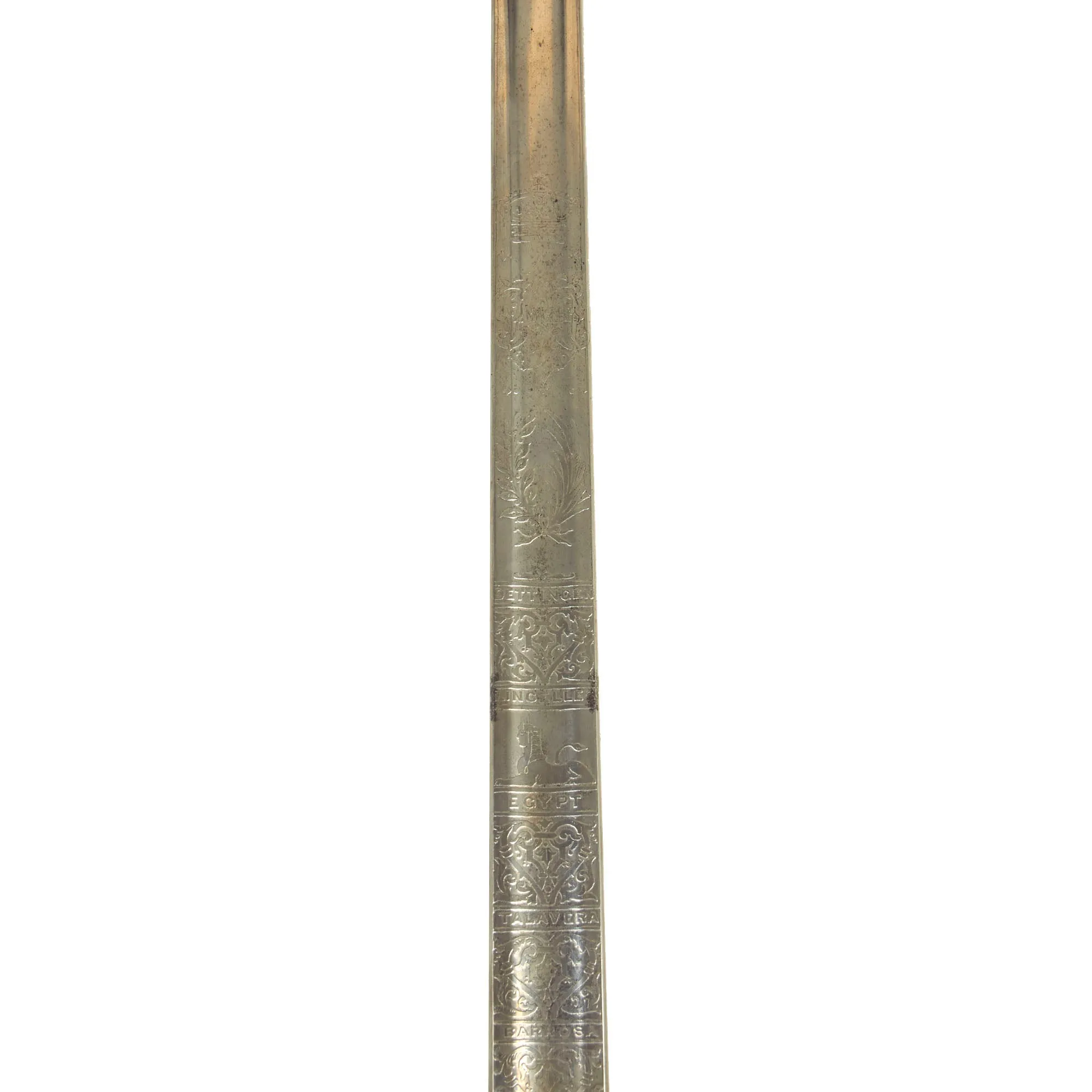 Original British WWI Pattern 1895 Light Officer’s Sword and Scabbard by Wilkinson Sword Company Attributed To Major J.S. Thorpe. M.C., Scots Guard