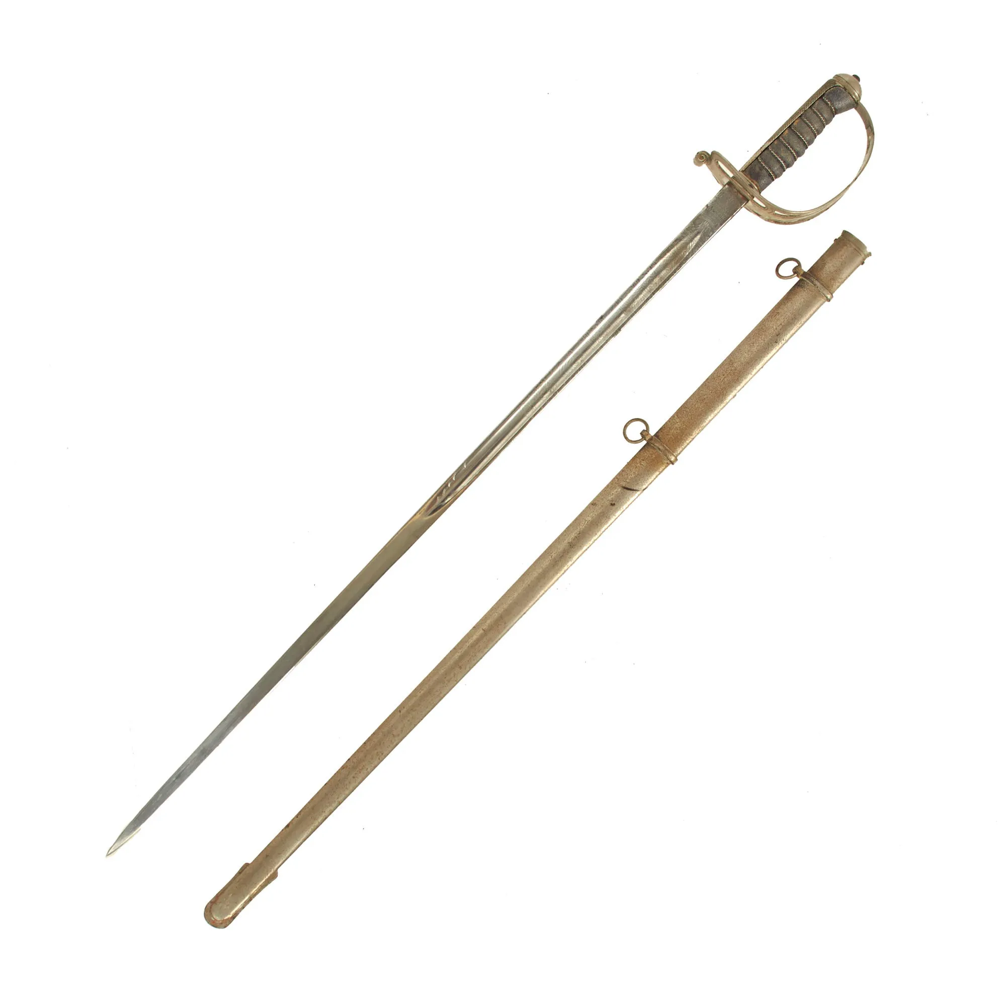 Original British WWI Pattern 1895 Light Officer’s Sword and Scabbard by Wilkinson Sword Company Attributed To Major J.S. Thorpe. M.C., Scots Guard