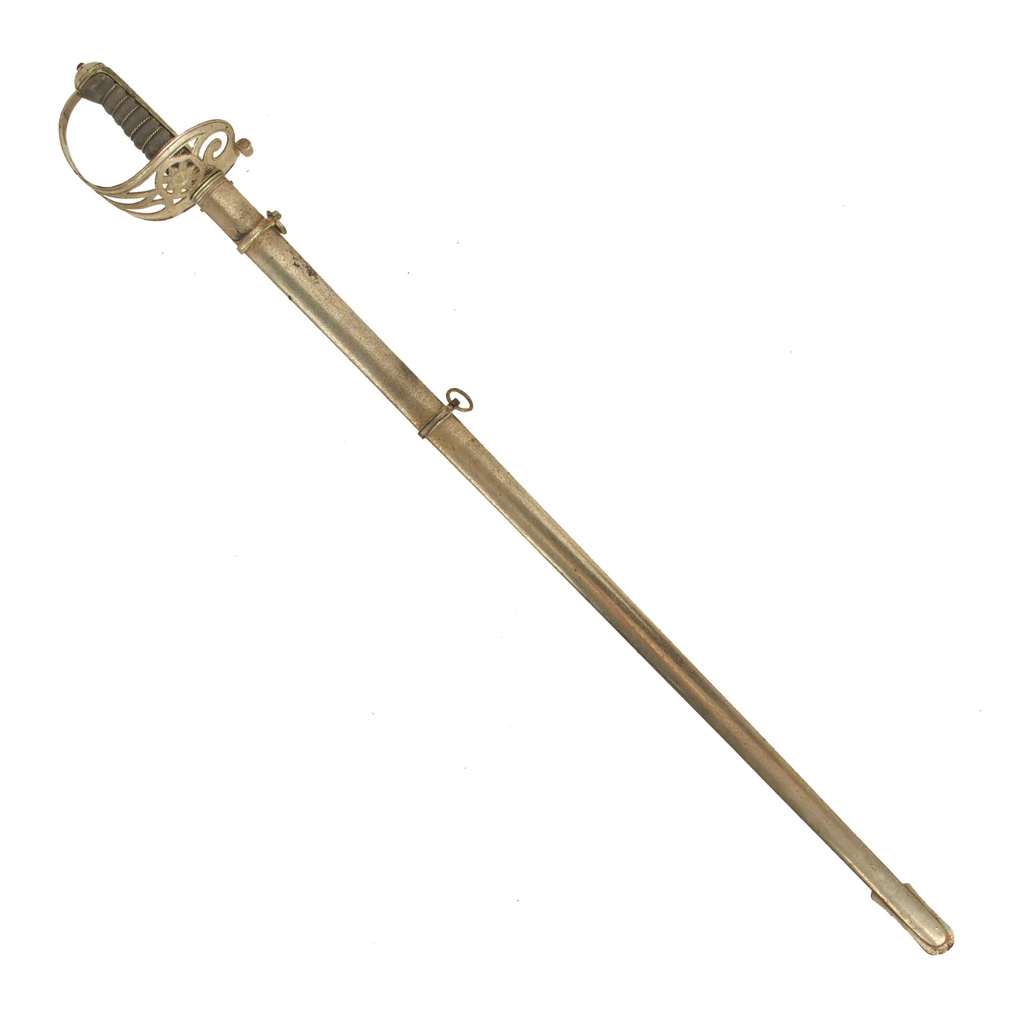 Original British WWI Pattern 1895 Light Officer’s Sword and Scabbard by Wilkinson Sword Company Attributed To Major J.S. Thorpe. M.C., Scots Guard