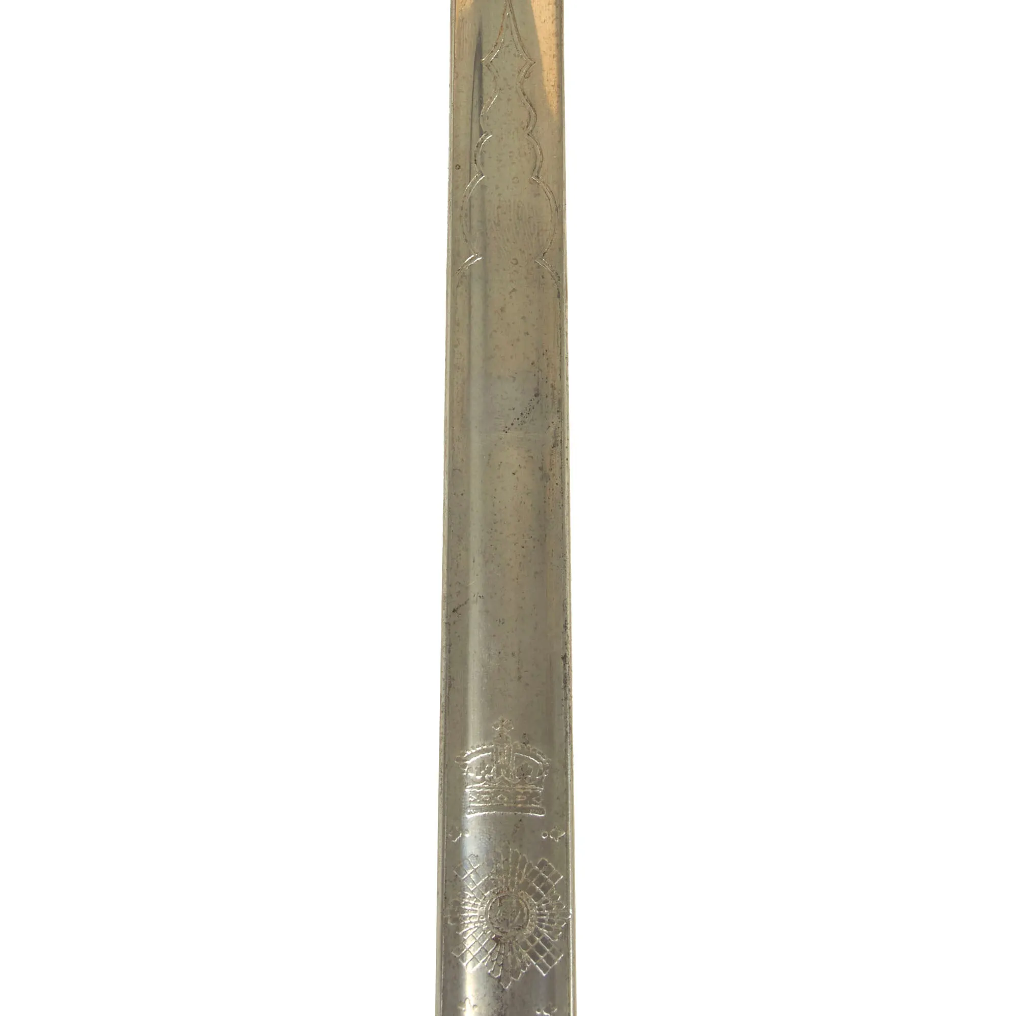 Original British WWI Pattern 1895 Light Officer’s Sword and Scabbard by Wilkinson Sword Company Attributed To Major J.S. Thorpe. M.C., Scots Guard