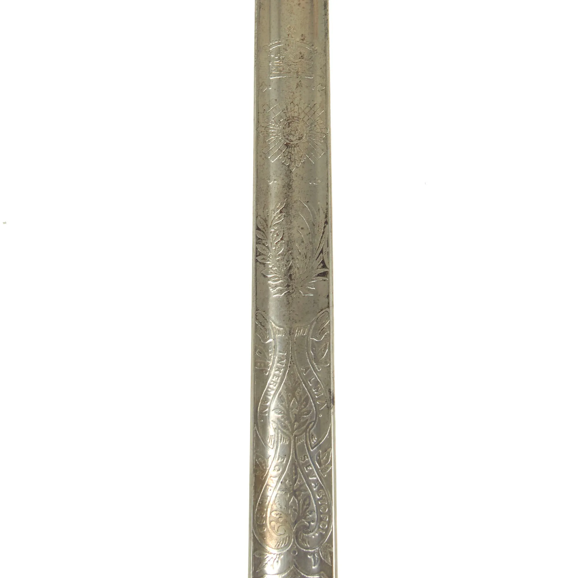 Original British WWI Pattern 1895 Light Officer’s Sword and Scabbard by Wilkinson Sword Company Attributed To Major J.S. Thorpe. M.C., Scots Guard