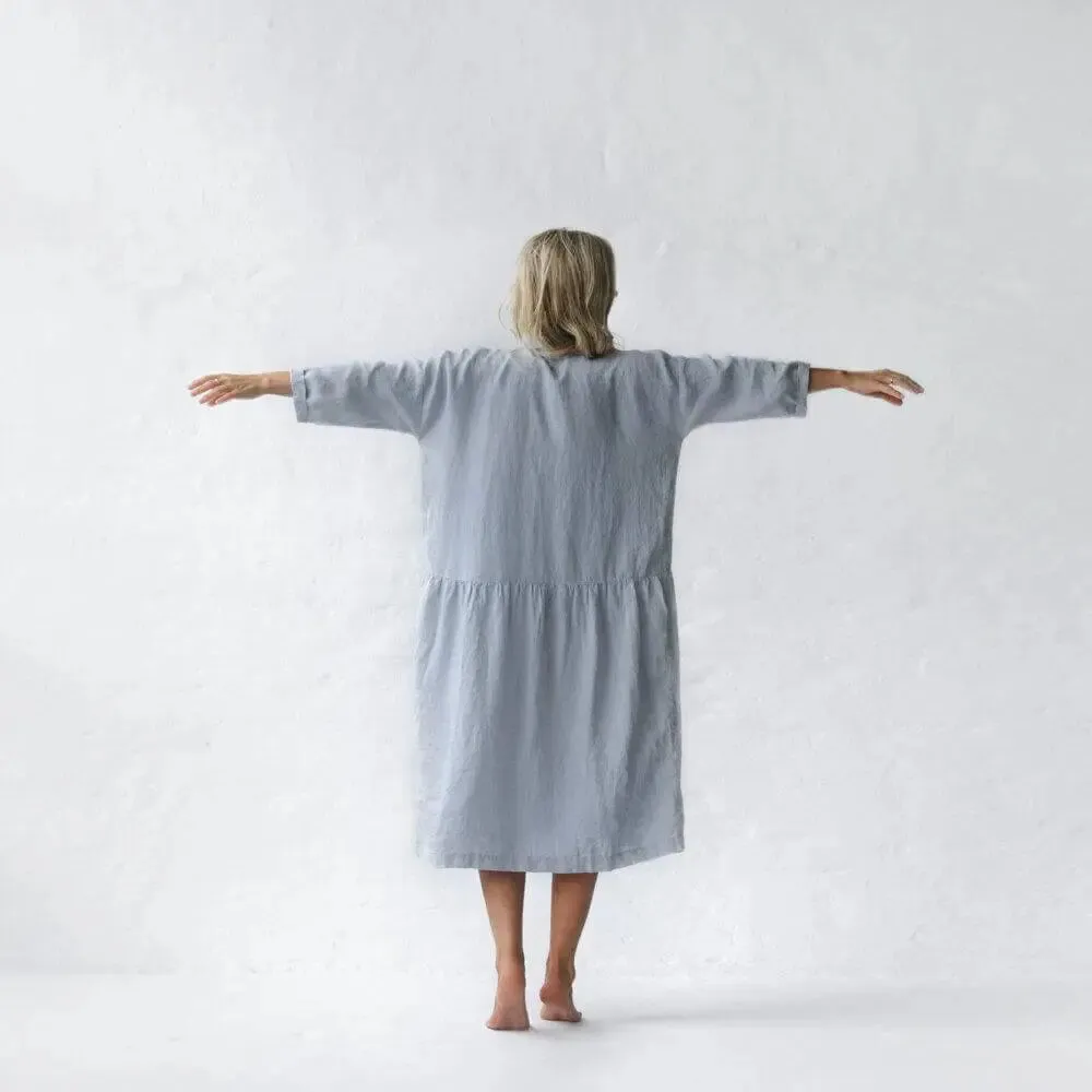 Oversized linen dress Light Blue by Seaside Tones