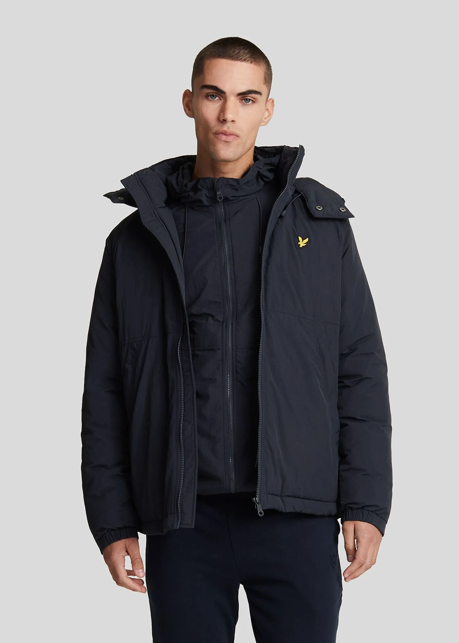 Padded puffer jacket - dark navy