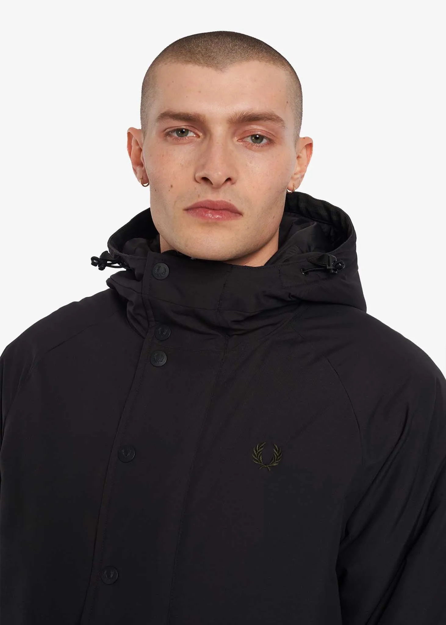 Padded zip-through jacket - black