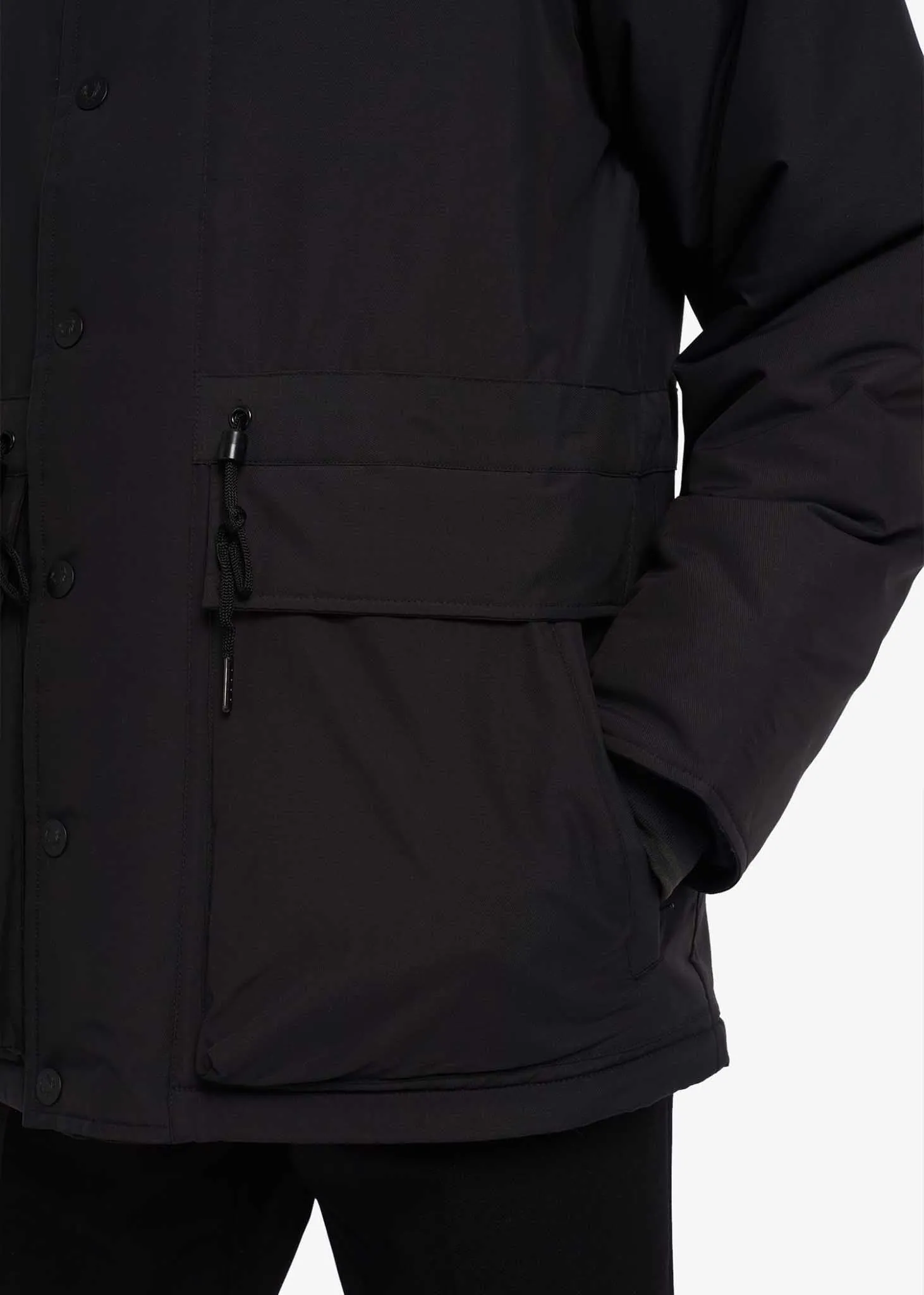 Padded zip-through jacket - black