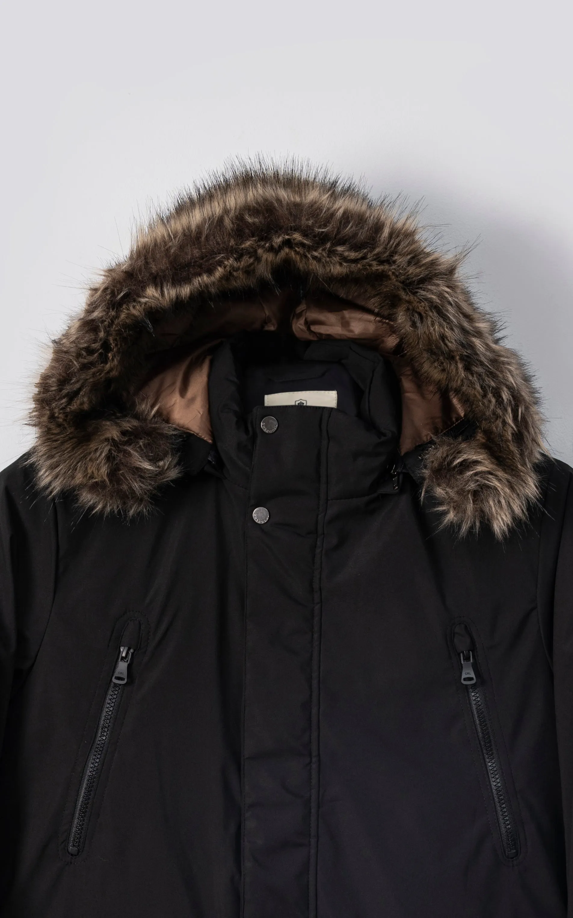 PARKA JACKET FULL SLEEVE BLACK