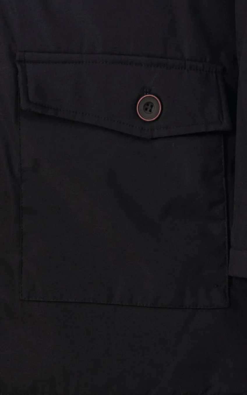 PARKA JACKET FULL SLEEVE BLACK