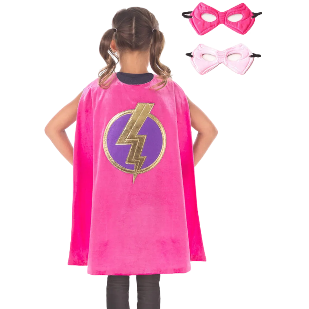 Pink Hero Cape & Mask Set