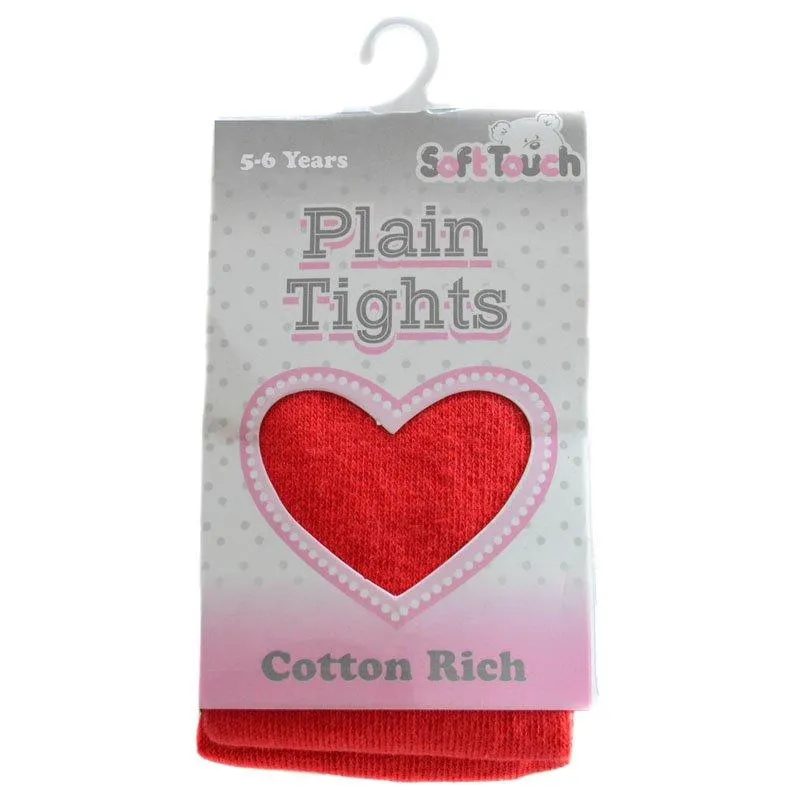 PLAIN RED COTTON TIGHTS (NB-12 YEARS)