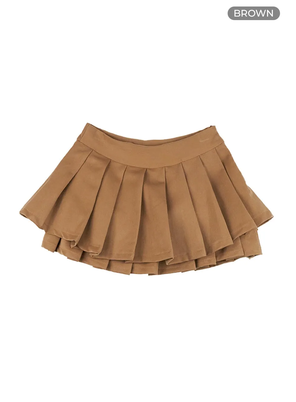 Pleated Layered Mini Skirt CL426