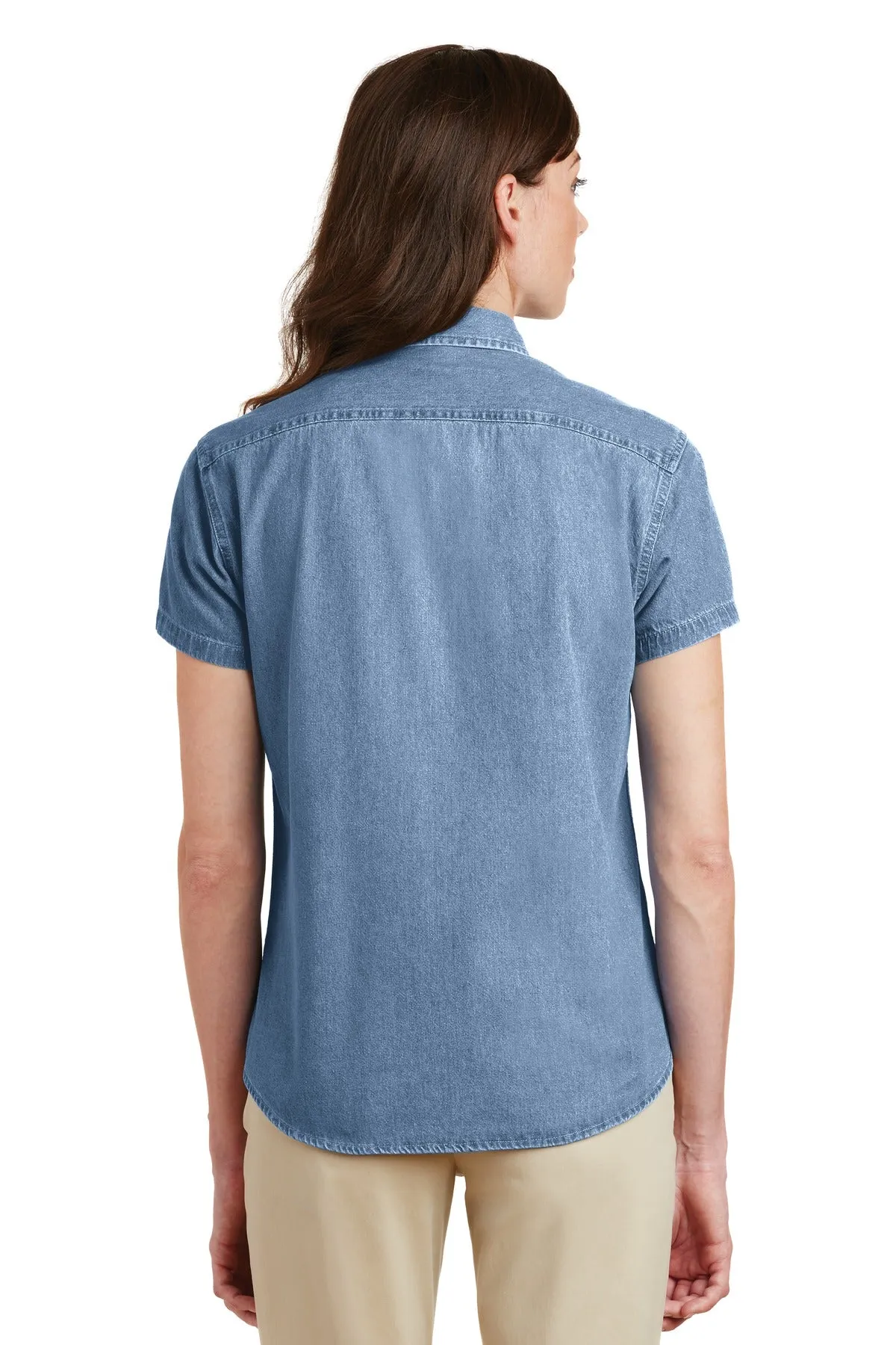 Port & Company® - Ladies Short Sleeve Value Denim Shirt.  LSP11