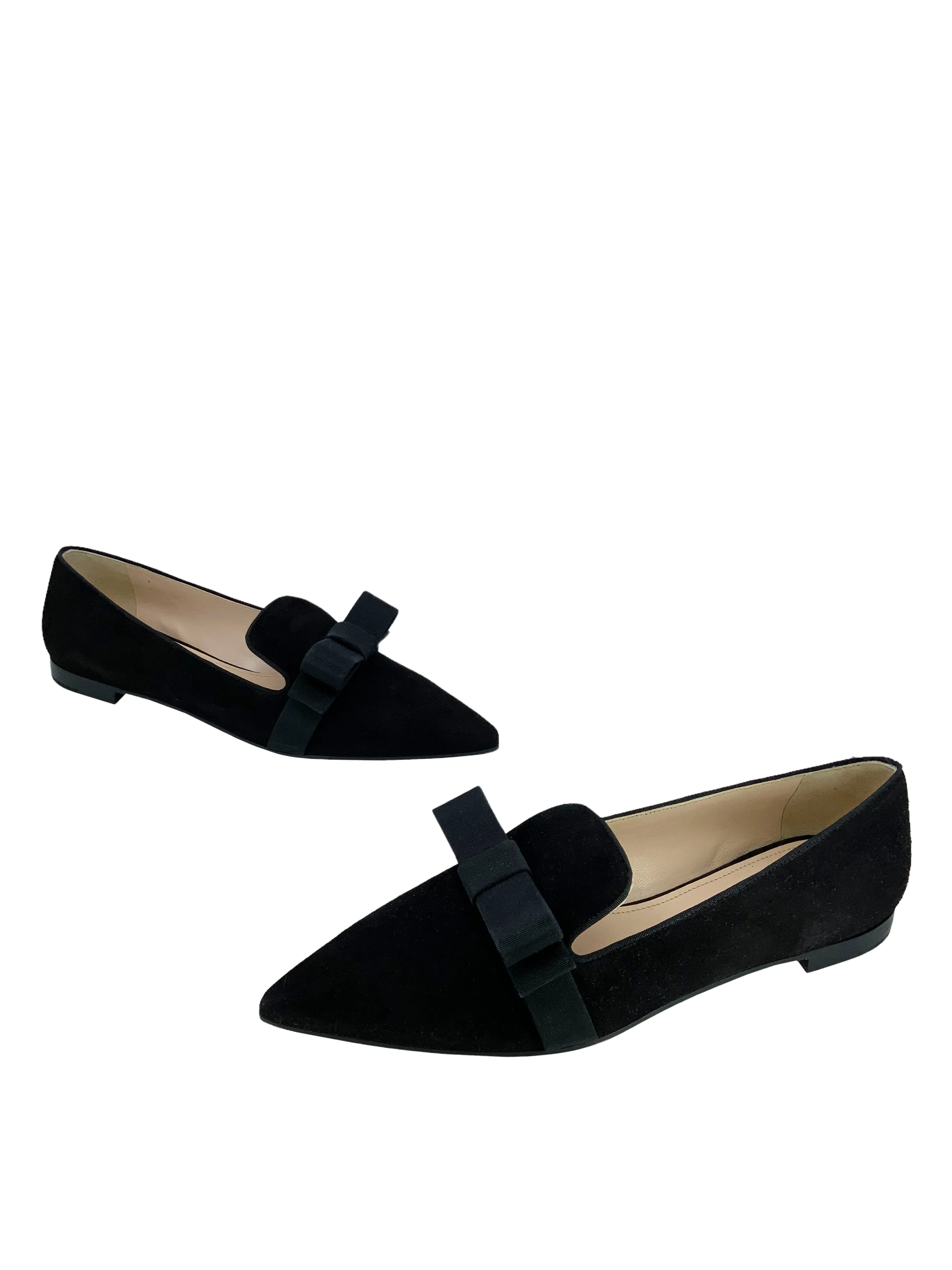 Prada Suede Point-Toe Bow Pump Size 7