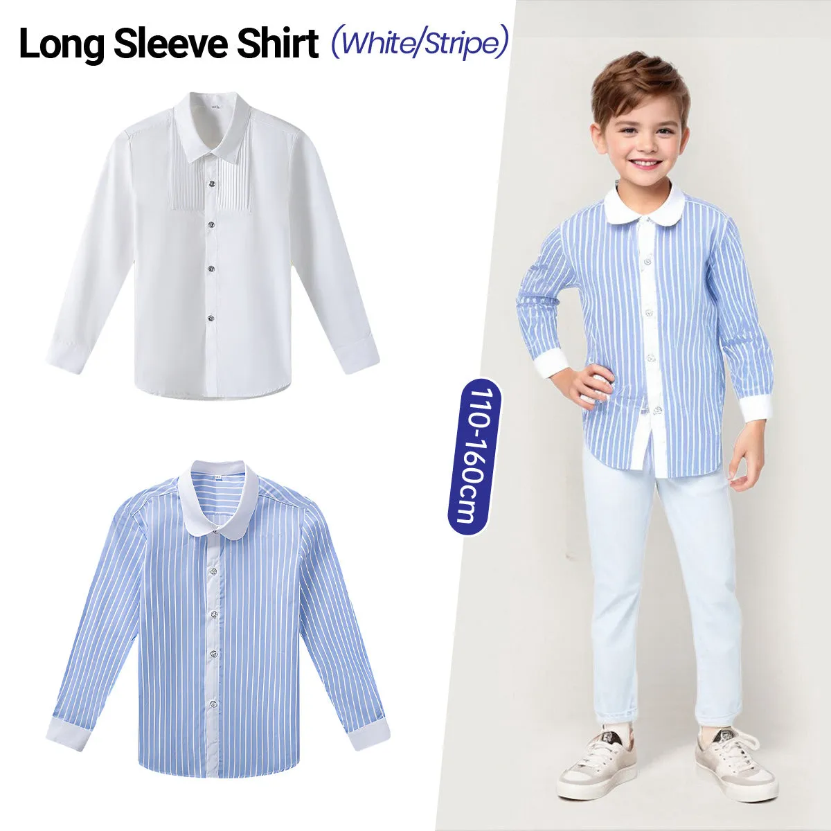 Premium Cotton Children's School Shirts