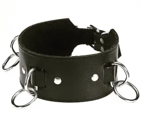 Quality Handmade Strong Leather 0-Ring Neck Collar BDSM Collar/Bondage Gear.