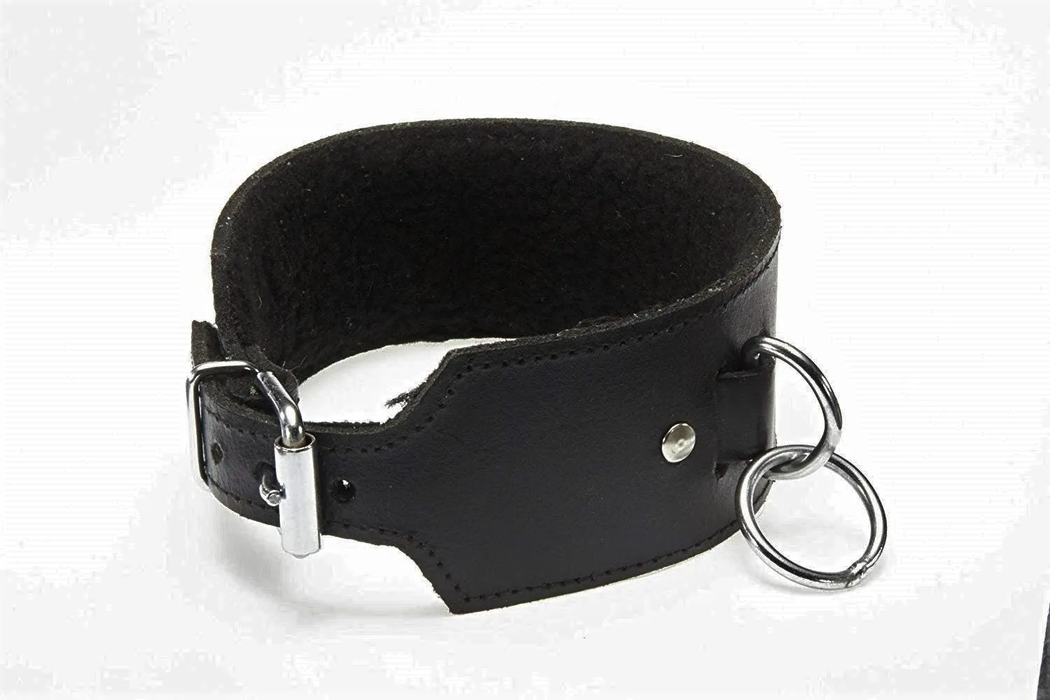 Quality Handmade Strong Leather 0-Ring Neck Collar BDSM Collar/Bondage Gear.