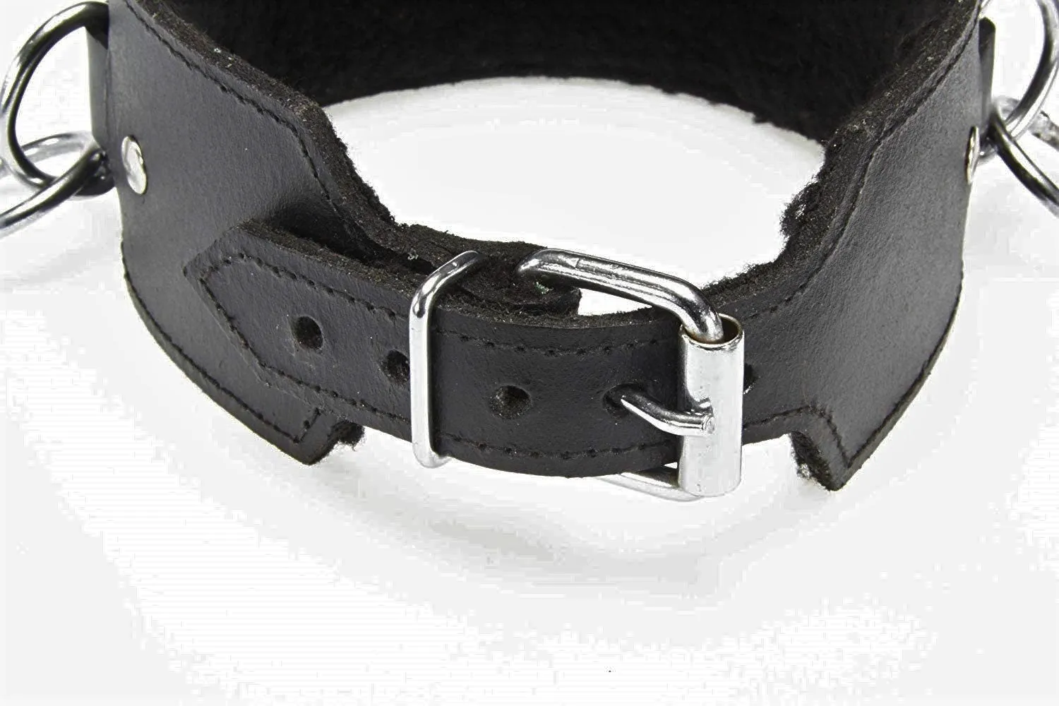 Quality Handmade Strong Leather 0-Ring Neck Collar BDSM Collar/Bondage Gear.