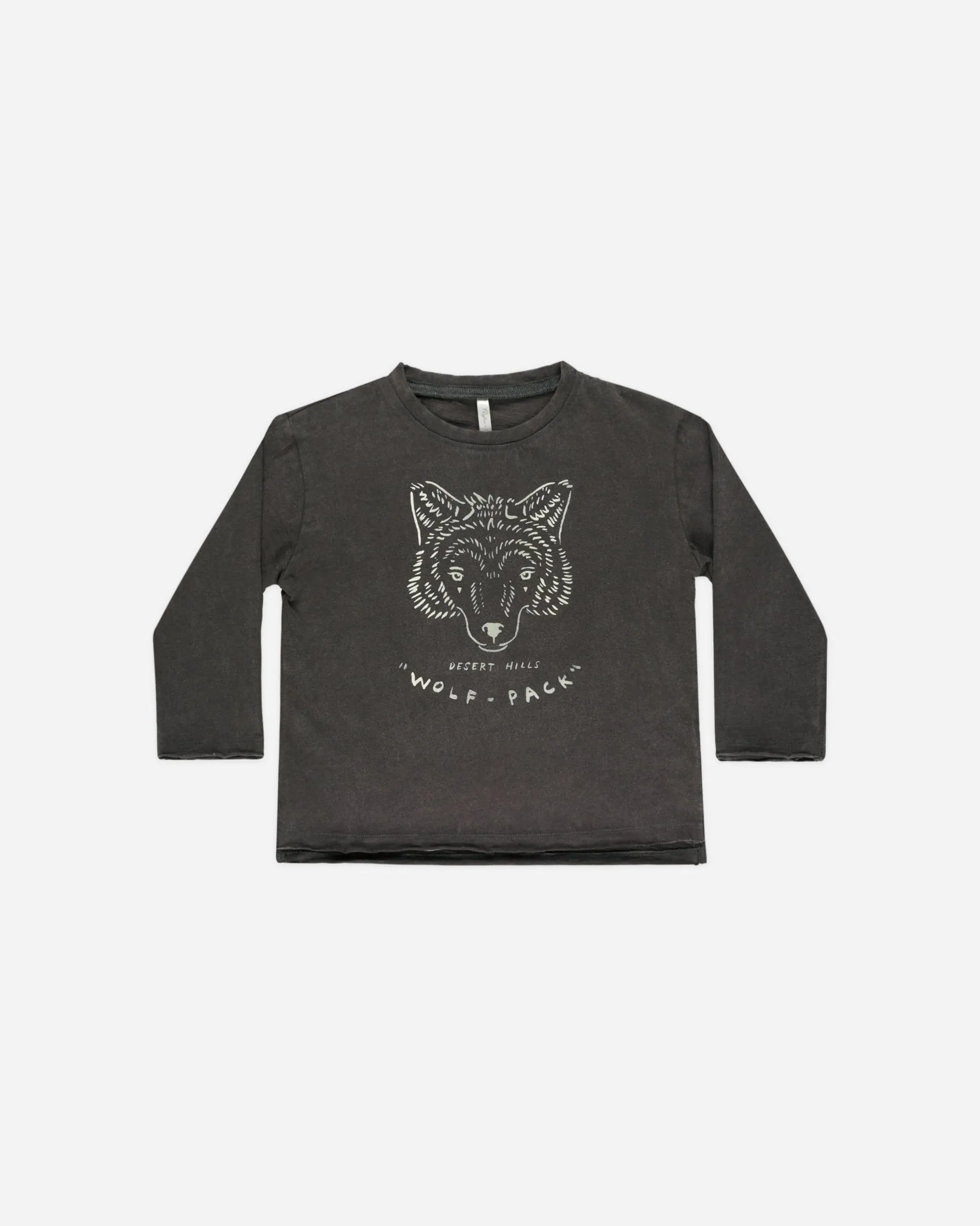 Raw Edge Long Sleeve Tee | Wolf Pack