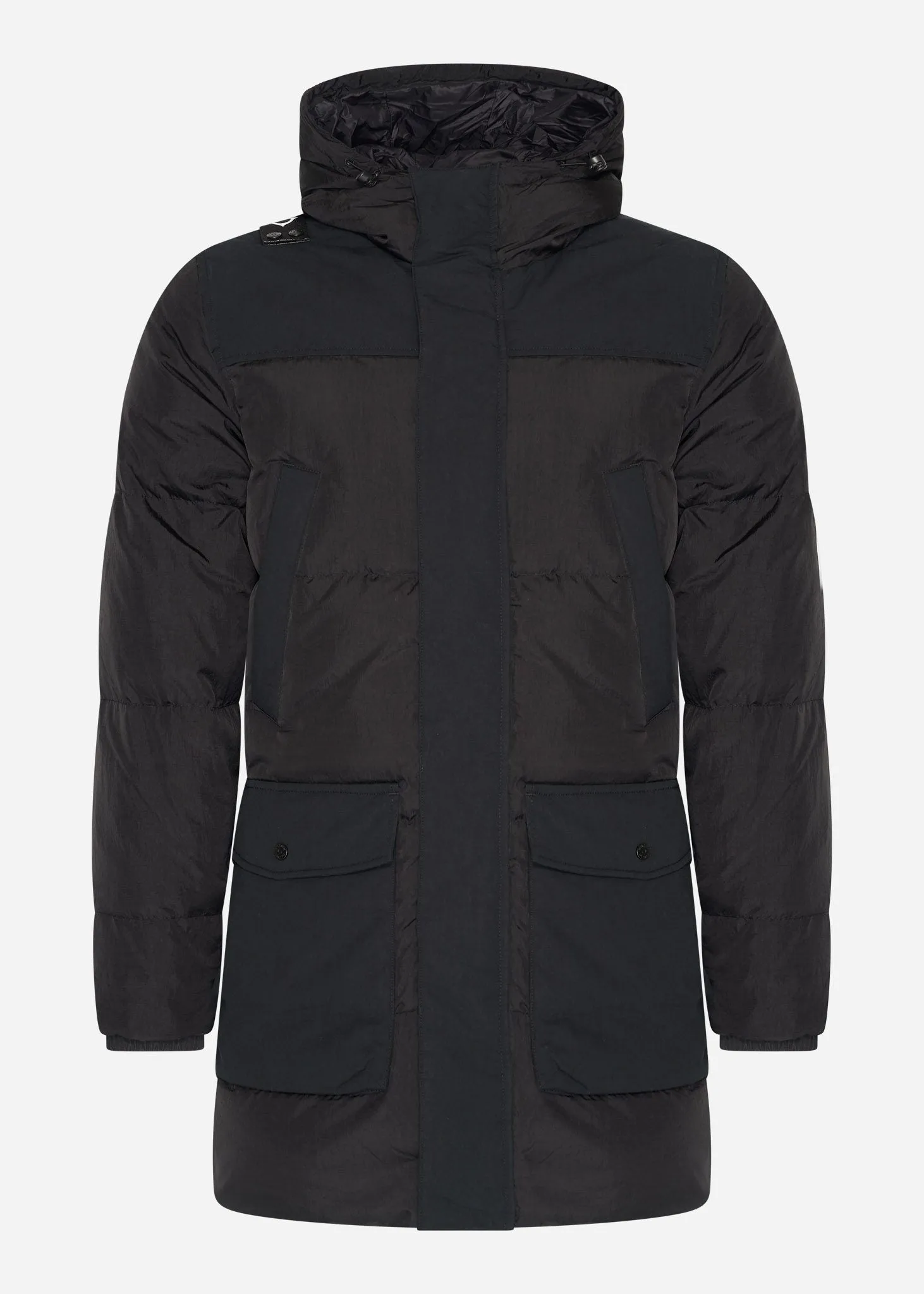 Recoil down coat parka - black