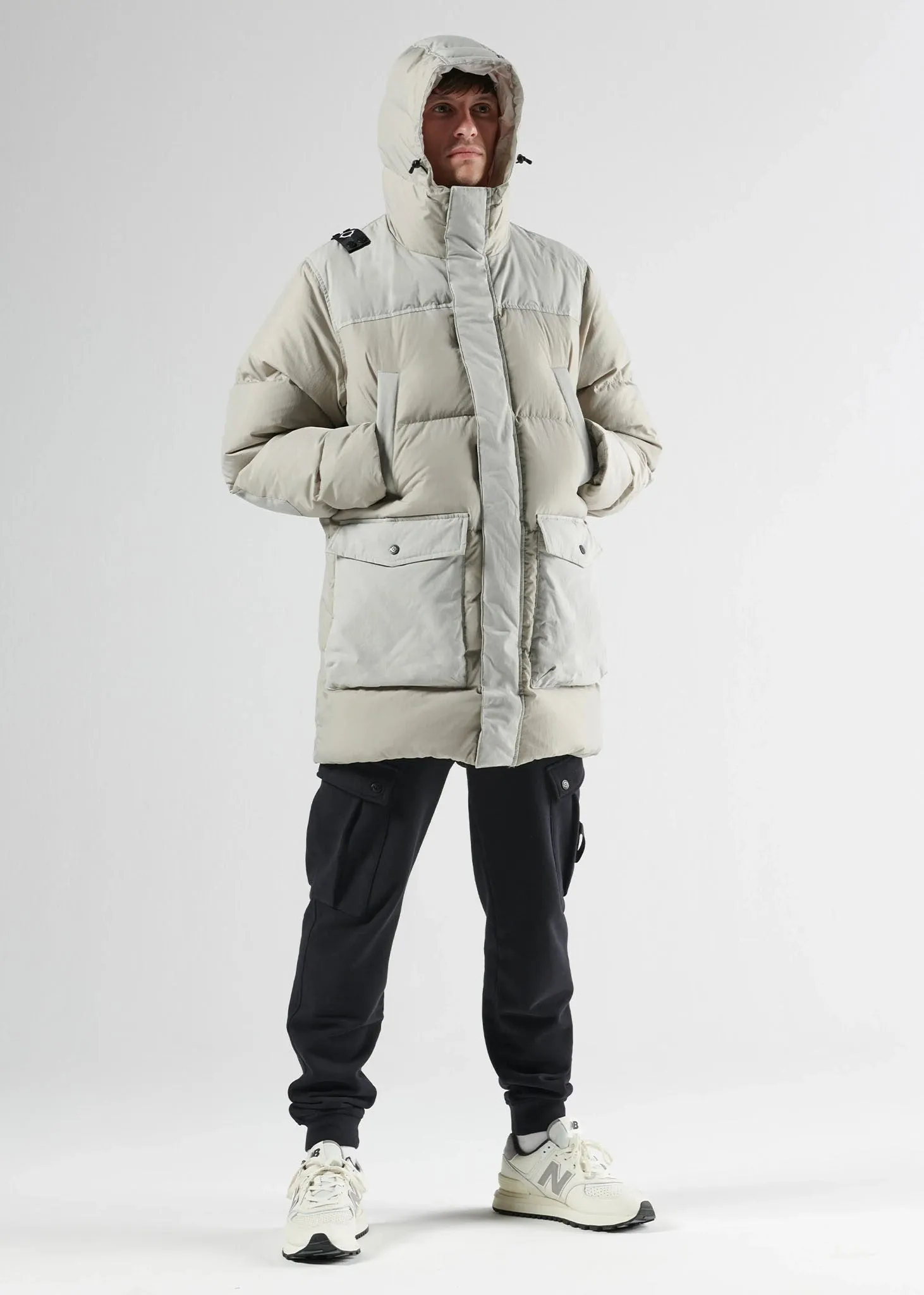 Recoil down coat parka - sedona grey