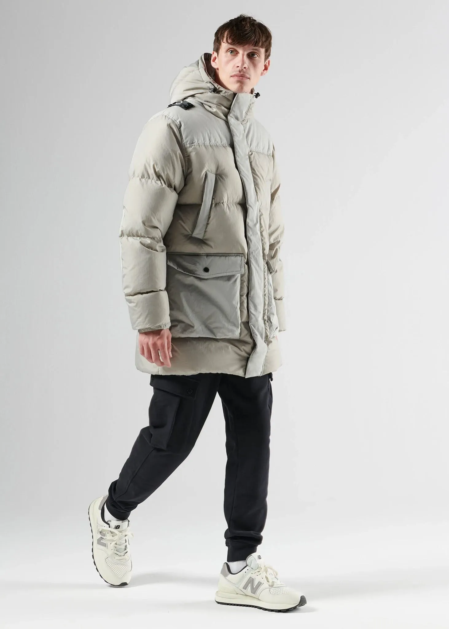 Recoil down coat parka - sedona grey