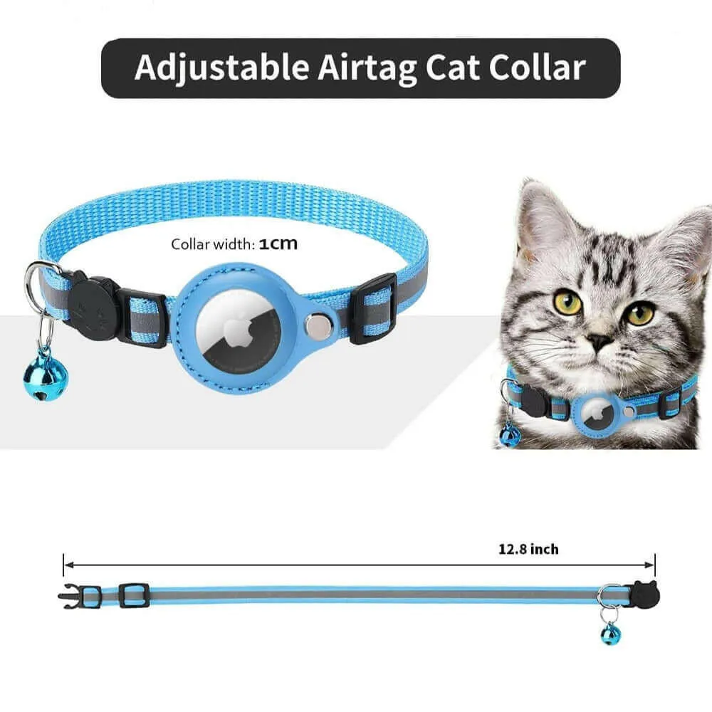 Reflective Airtag Case Collar for Cats and Dogs