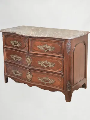 Regence Period Mahogany Commode w/ Original Marble Top, 18th Century