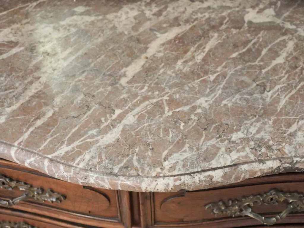 Regence Period Mahogany Commode w/ Original Marble Top, 18th Century