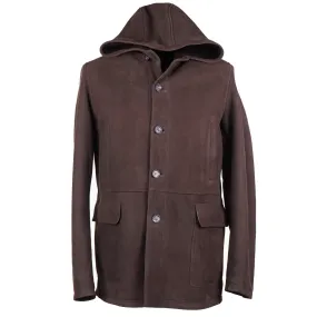 Rifugio Shearling Leather Hooded Parka