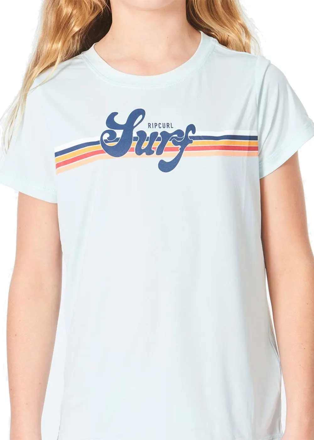 Rip Curl Girls Retro Surflite Short Sleeve Rash Guard