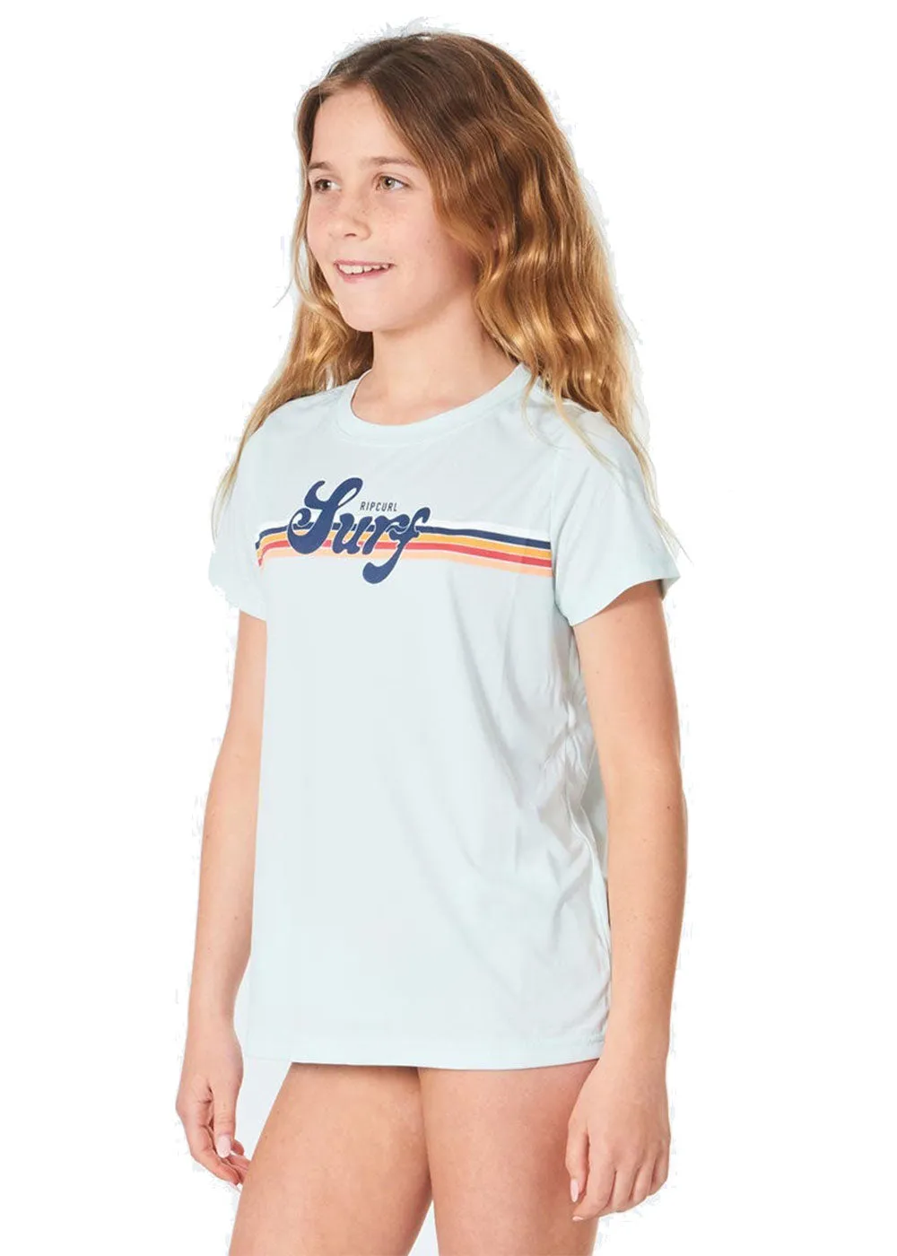 Rip Curl Girls Retro Surflite Short Sleeve Rash Guard