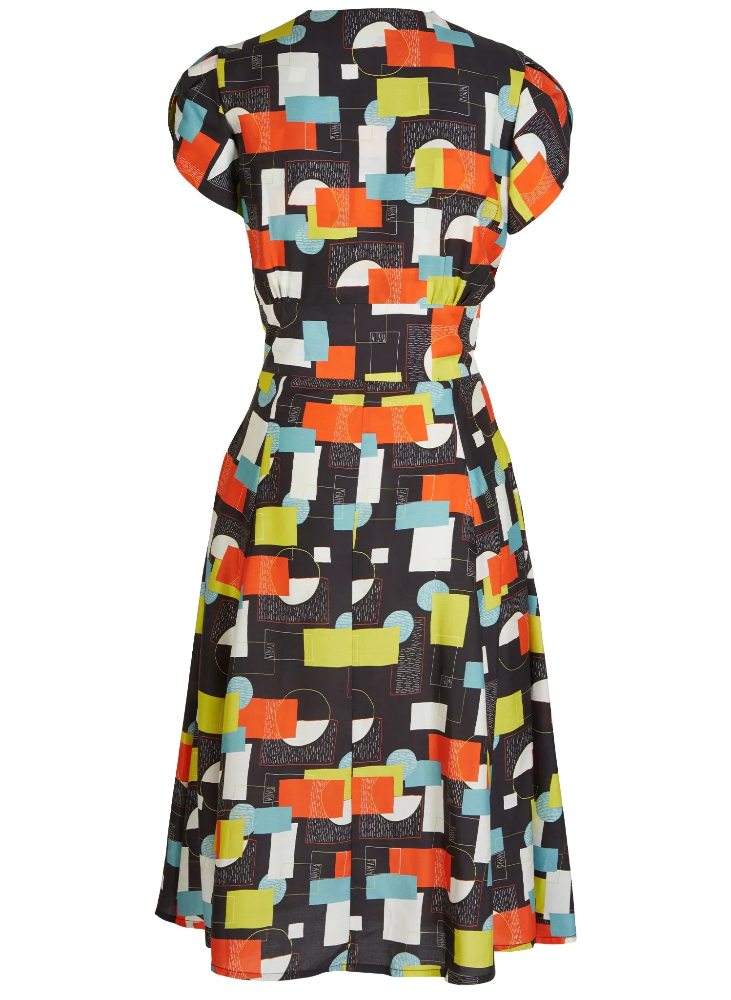 Rita - Black Abstract Circus Dress