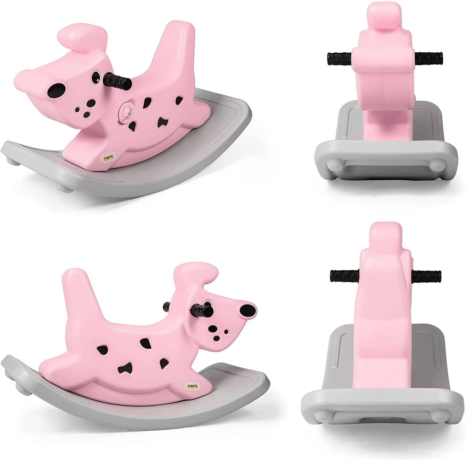 Rocking Horse Outdoor Rocking Toy with Music for Toddler Baby Kids Ages 1-3 Year Old Boy Girl Pink