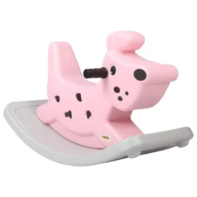 Rocking Horse Outdoor Rocking Toy with Music for Toddler Baby Kids Ages 1-3 Year Old Boy Girl Pink