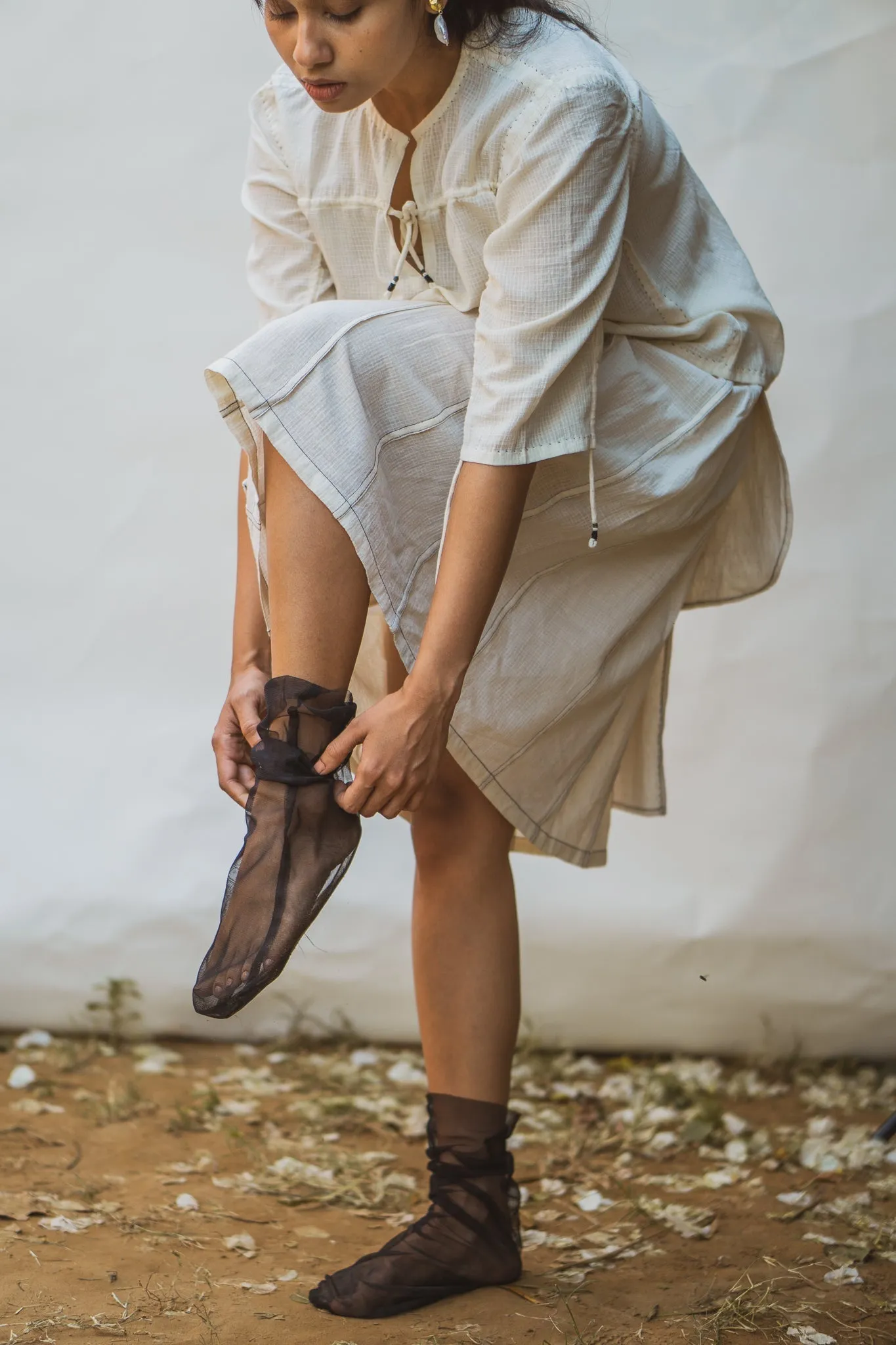 Ruched Blouse & Layered Skirt