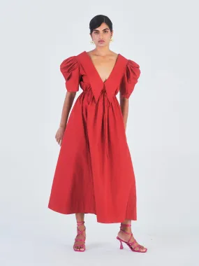 Rukmini Dress, Bright Red