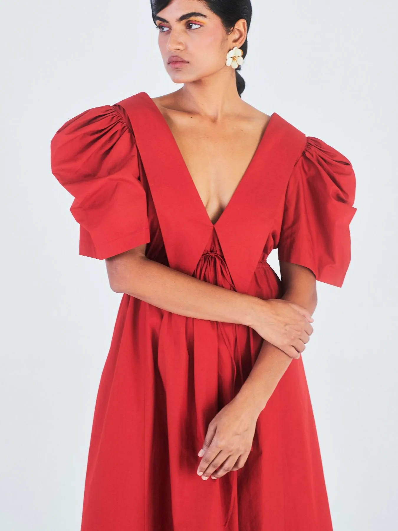 Rukmini Dress, Bright Red