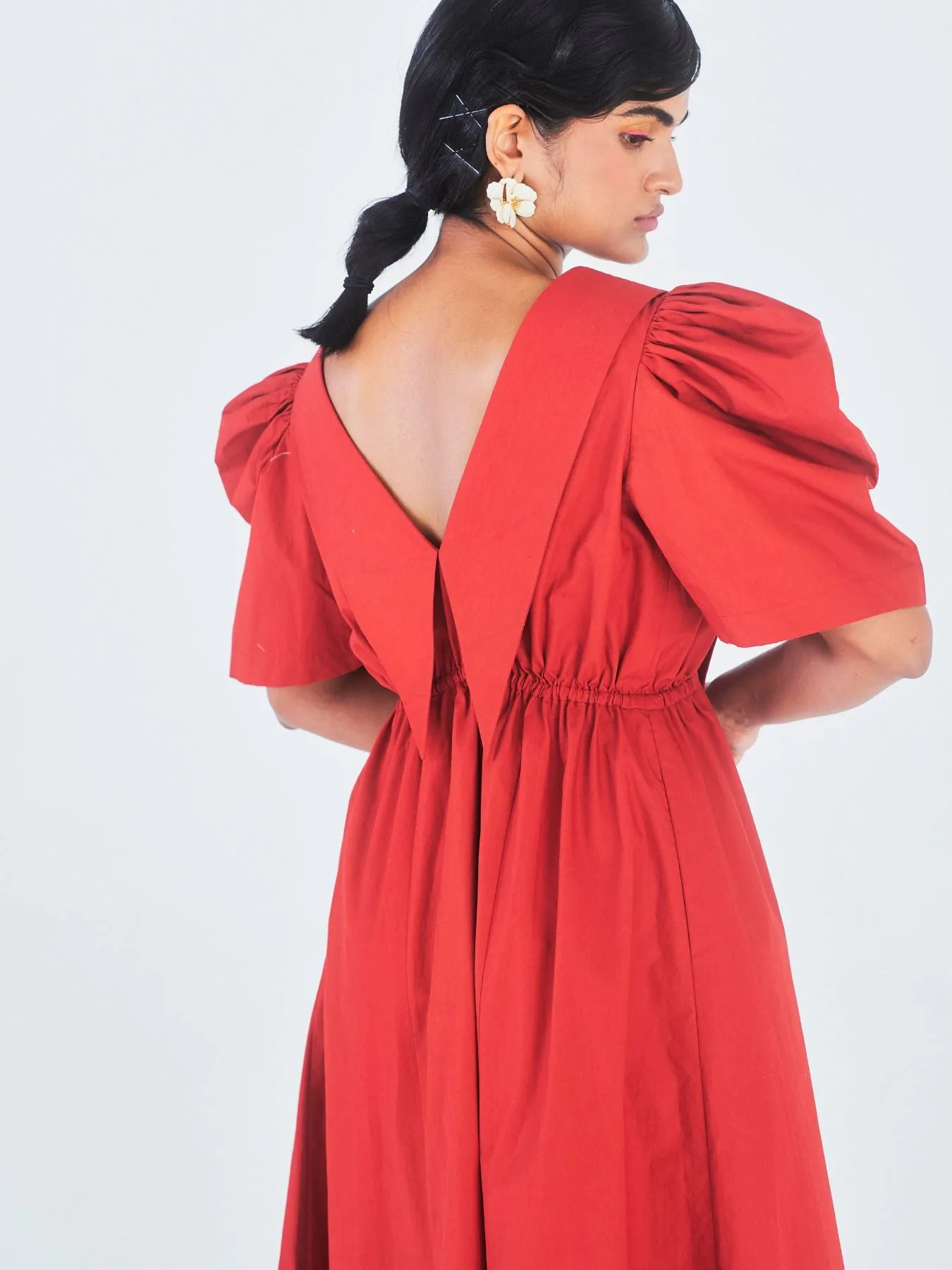 Rukmini Dress, Bright Red